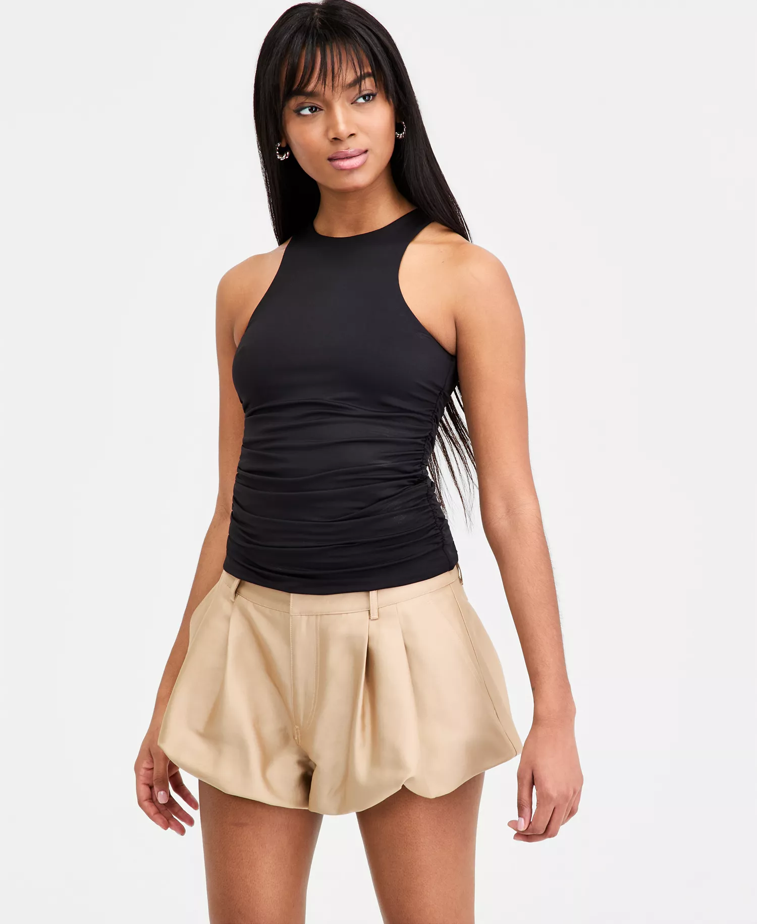 Women's Racerback Tank Top, Macy's Exclusive - Black - L
