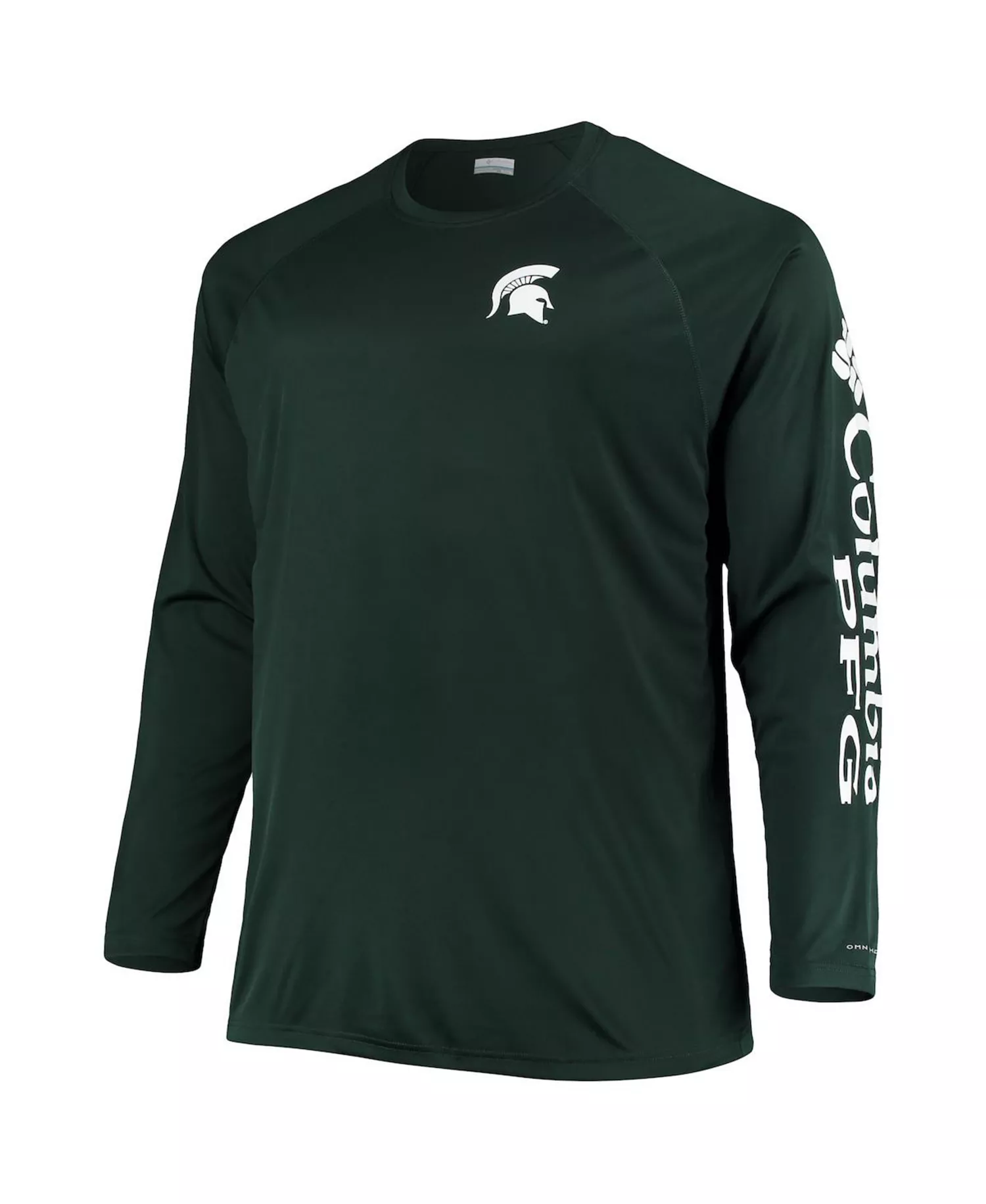 Men's Green Michigan State Spartans Big and Tall Terminal Tackle Omni-Shade Long Sleeve Raglan T-shirt - Green - 2XB