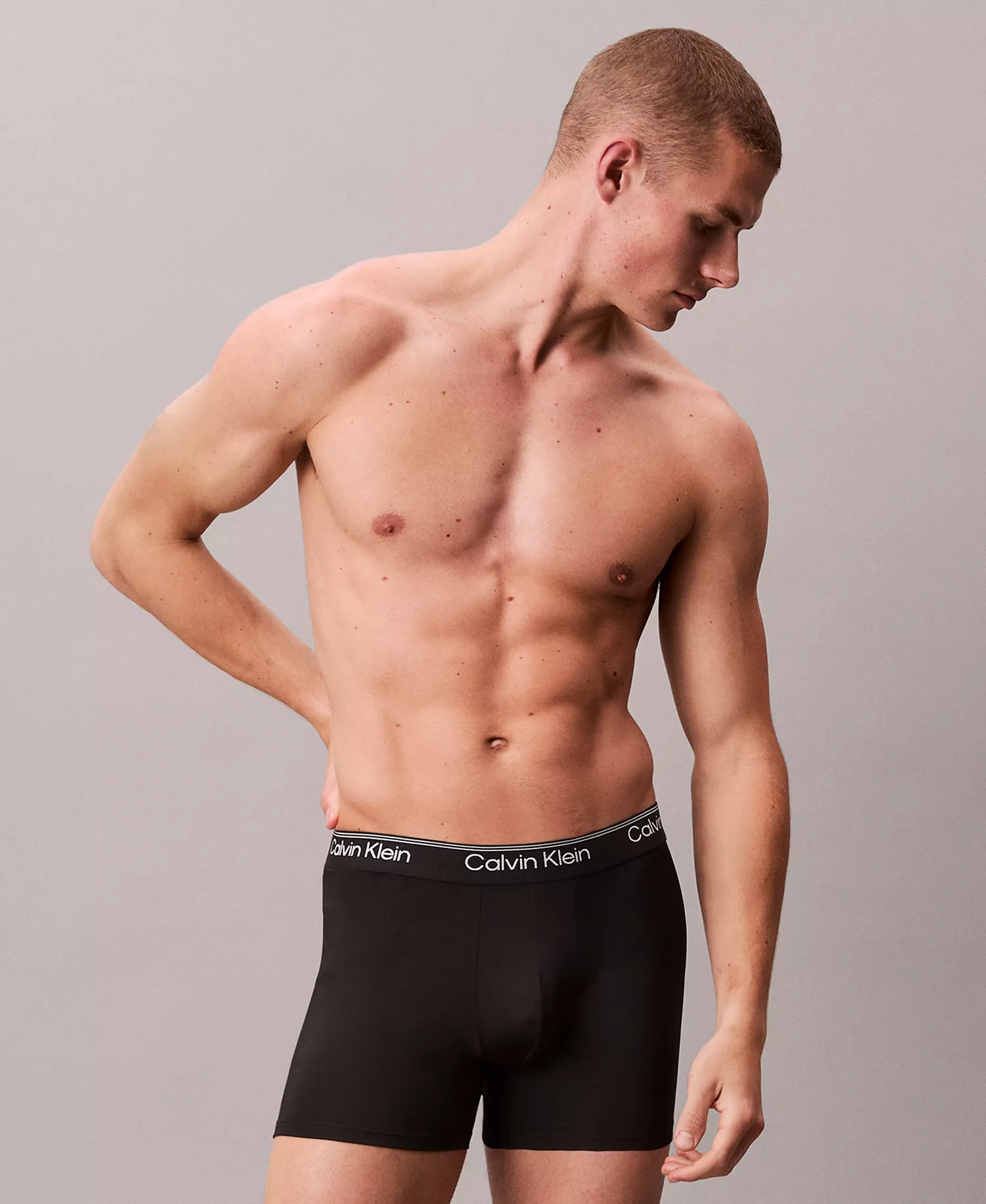 Men's 3-Pack Micro Stretch Boxer Briefs - Black - L