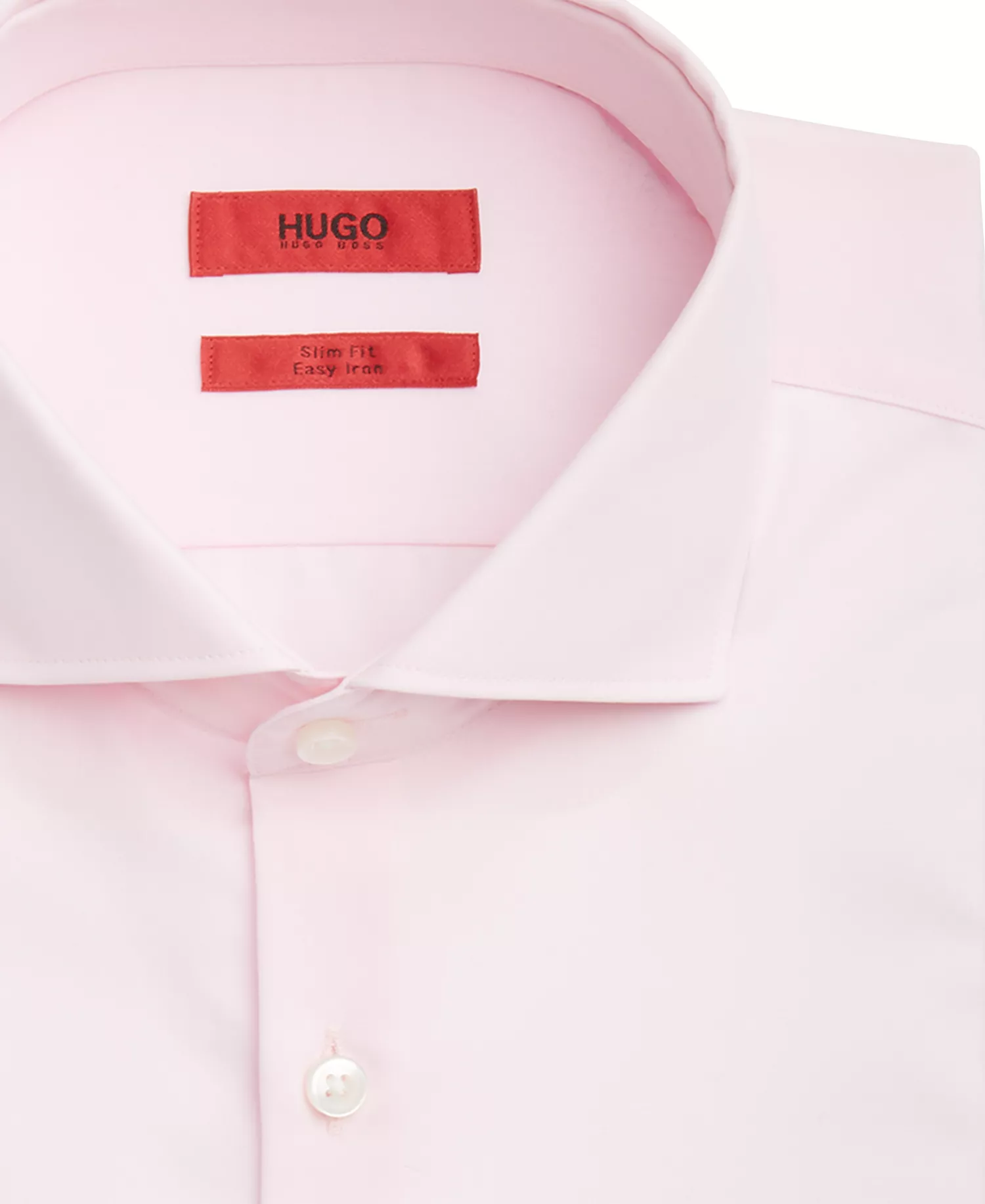 Men's Slim Fit Solid Dress Shirt - Light Pink - 14.5