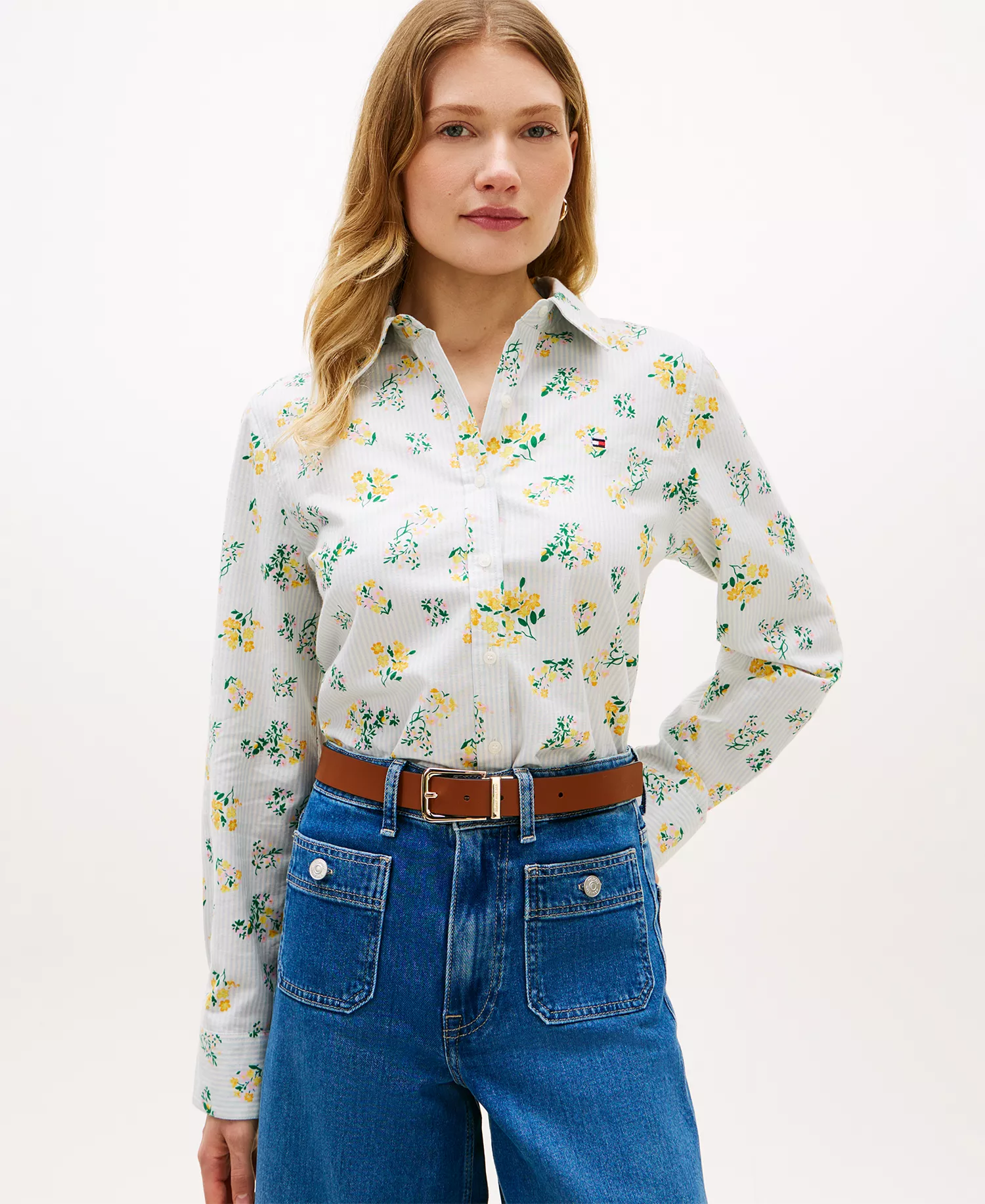 Women's Regular Fit Oxford Shirt - White - L