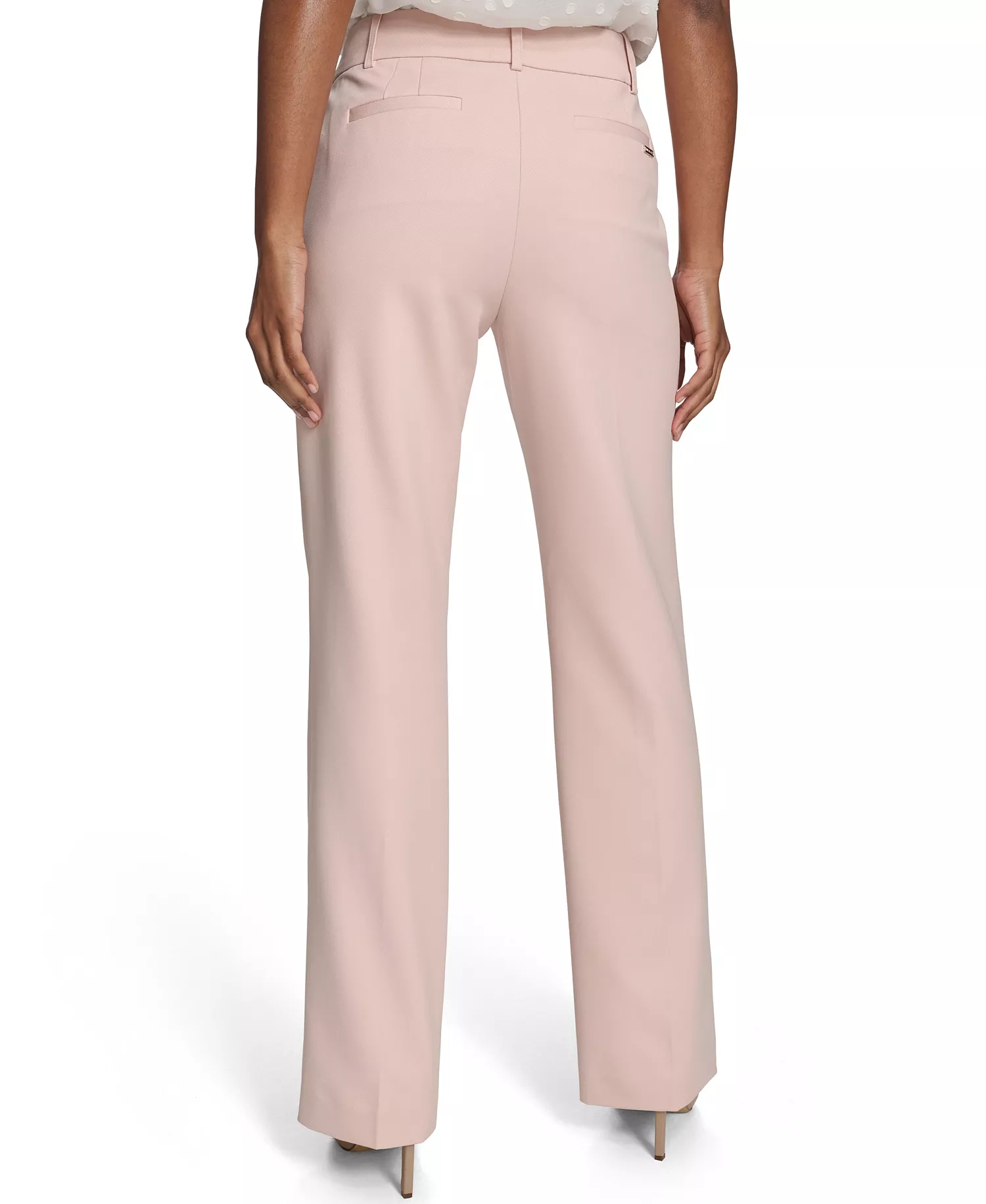 Women's Solid Bootcut Trouser Pants - Evening Sand - 0