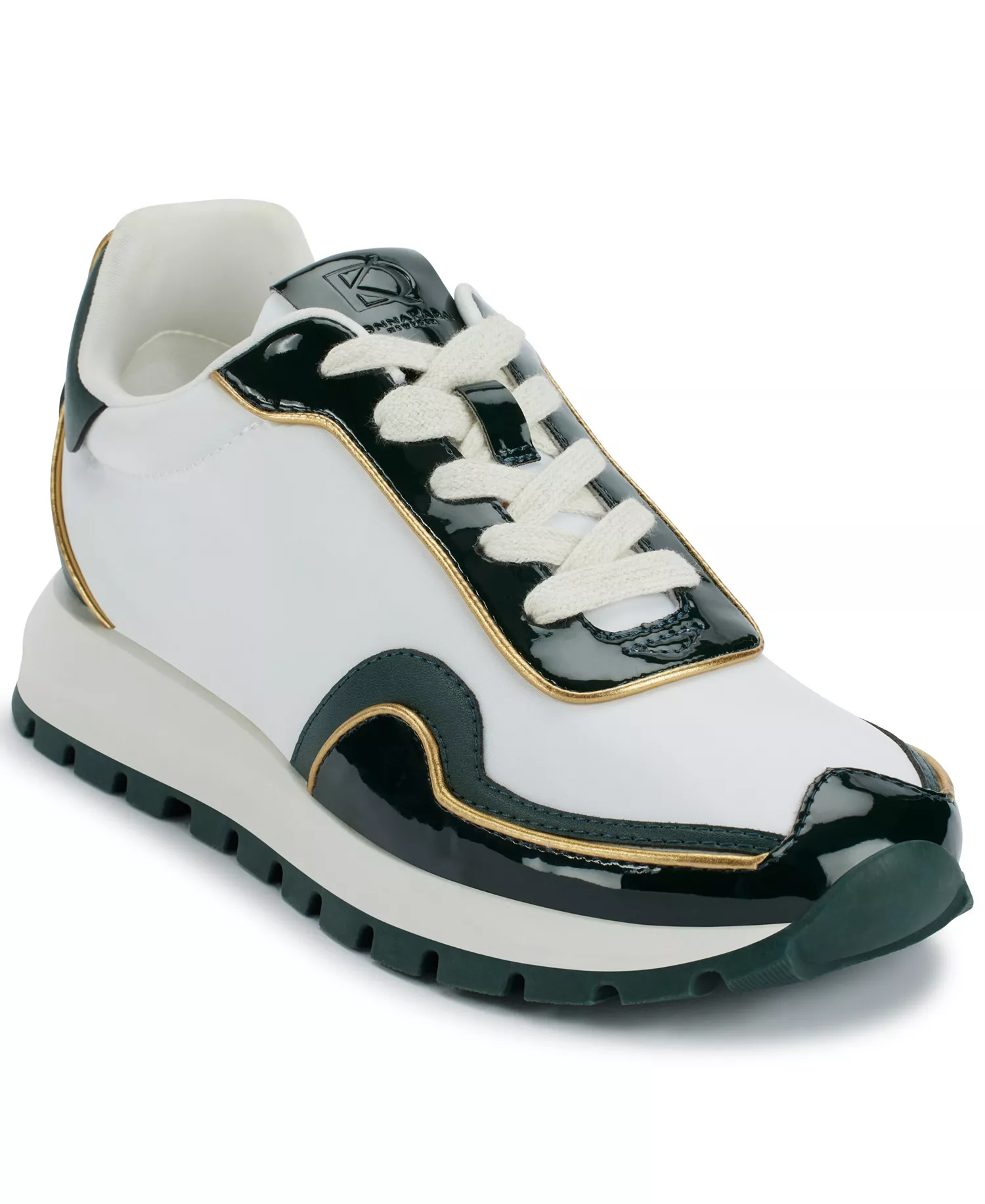 Women's Binx Lace Up Sneakers - White/Green - 8M