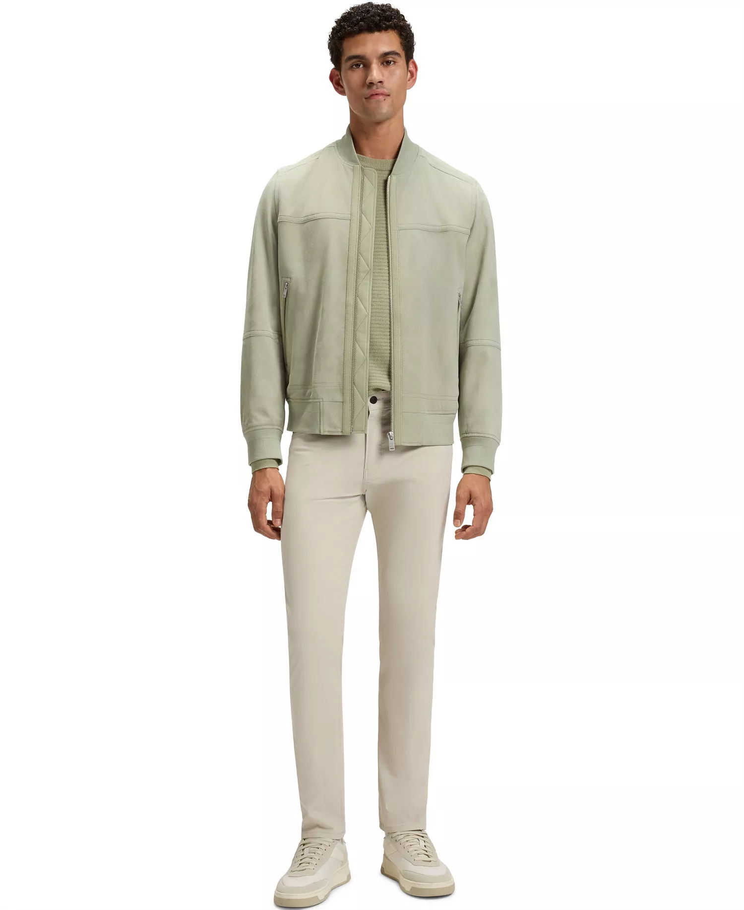 Men's Stretch-Cotton Moleskin Slim-Fit Pants - Open Beige - 30x34