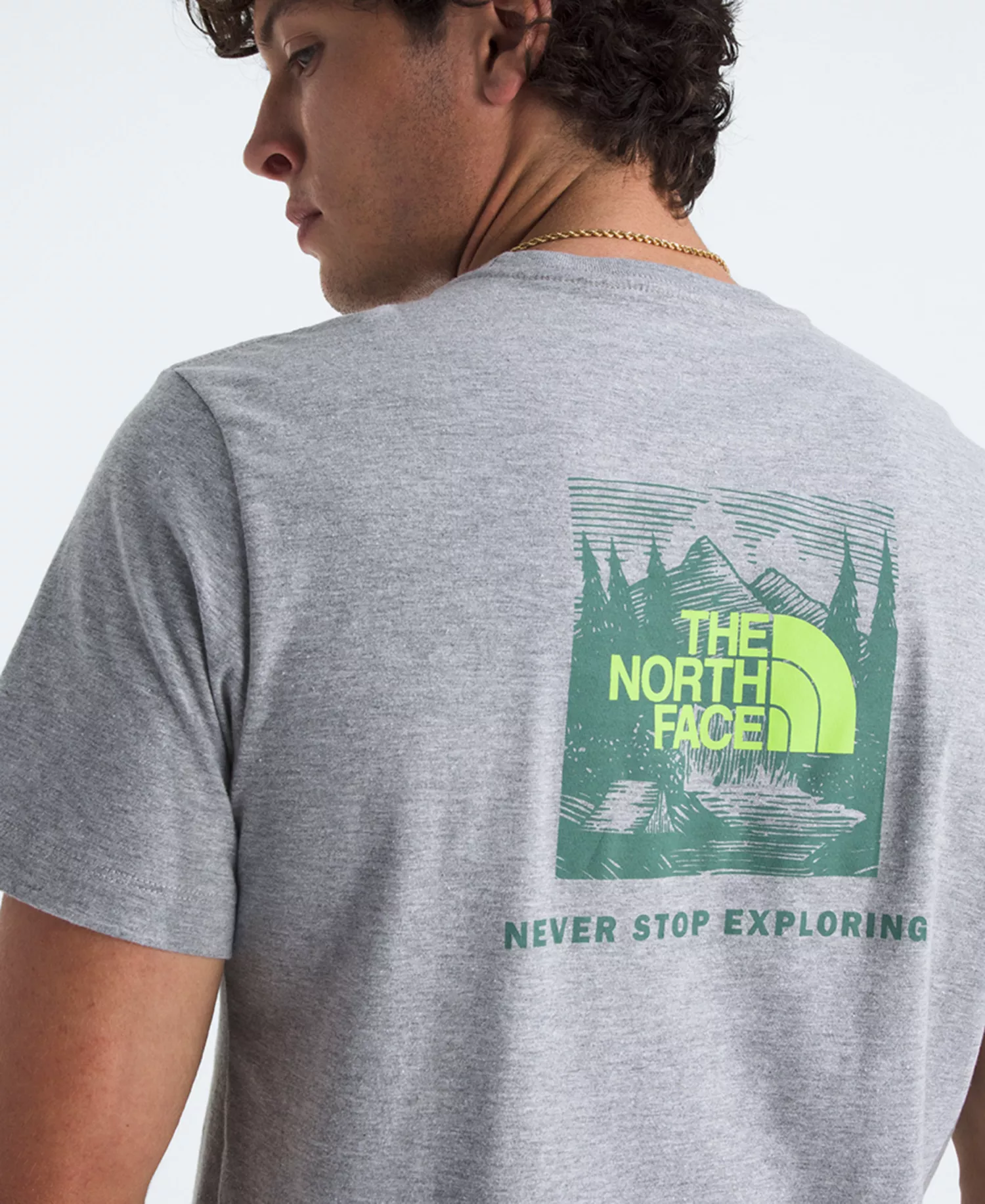 Men's Never Stop Exploring Nature T-Shirt - Pale Gray Heather - L