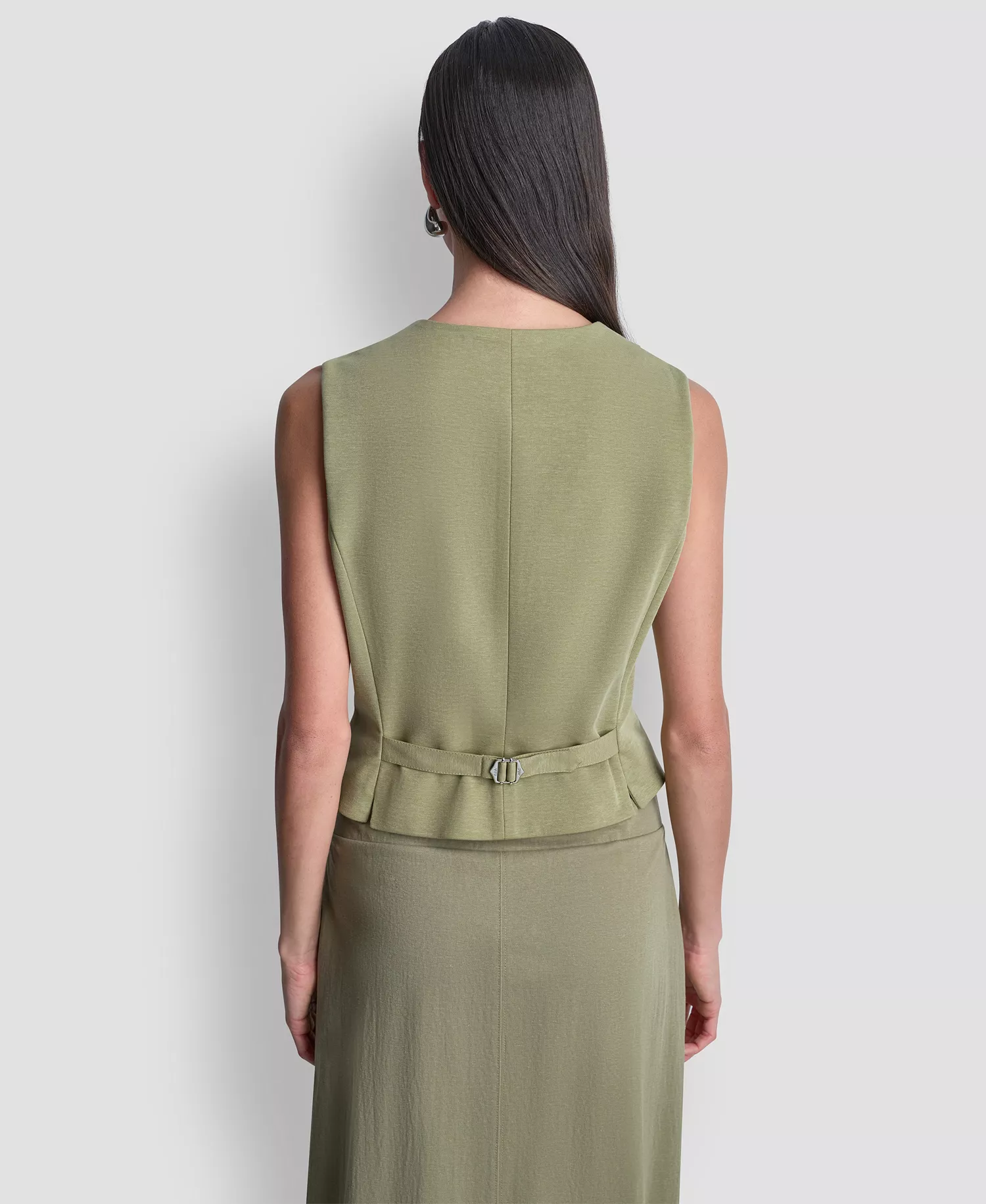 Women's Sleeveless V-Neck Arid Pique Vest - Light Fatigue - L