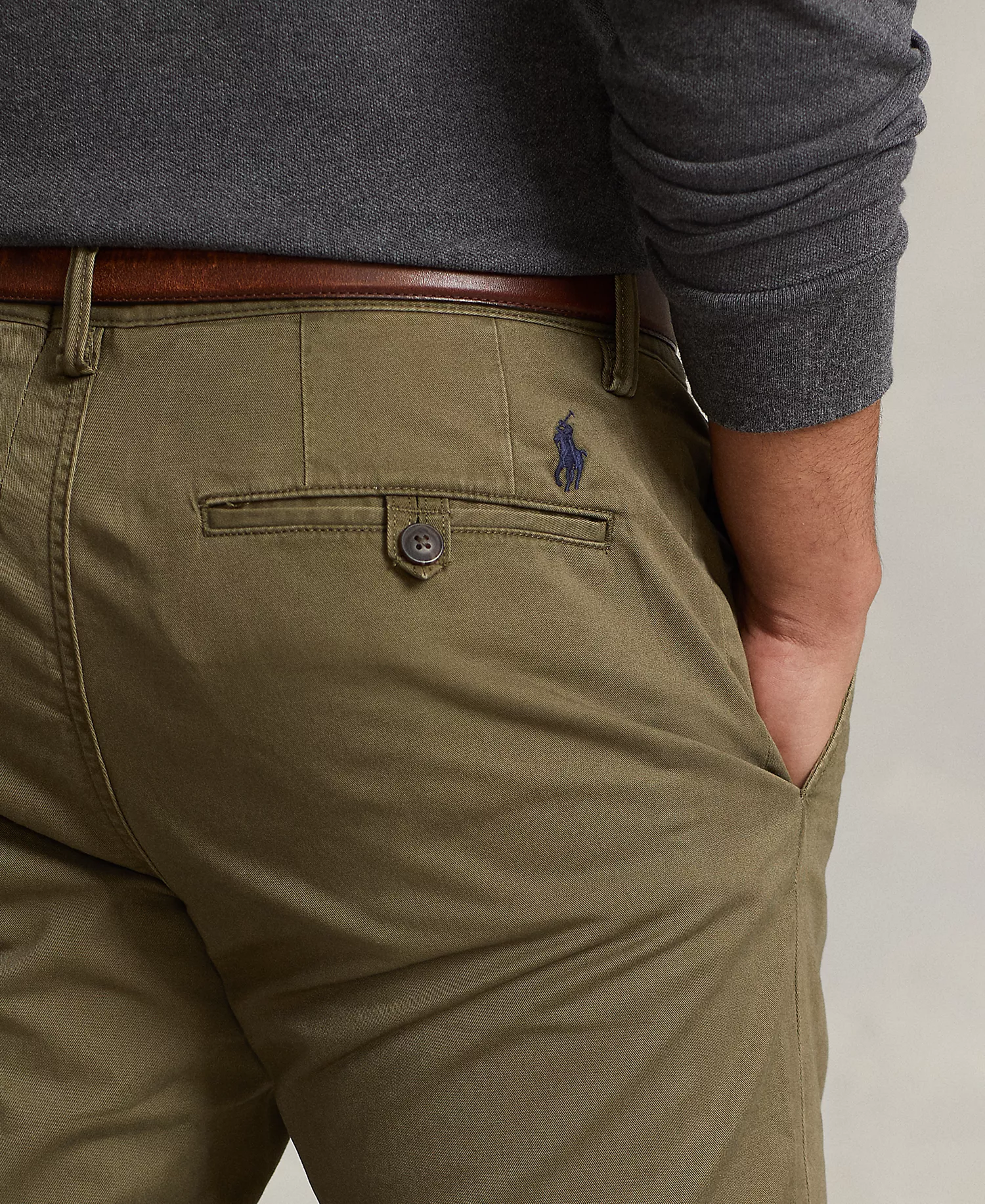 Men's Stretch Slim Fit Chino Pants - Canopy Olive - 32 - 30