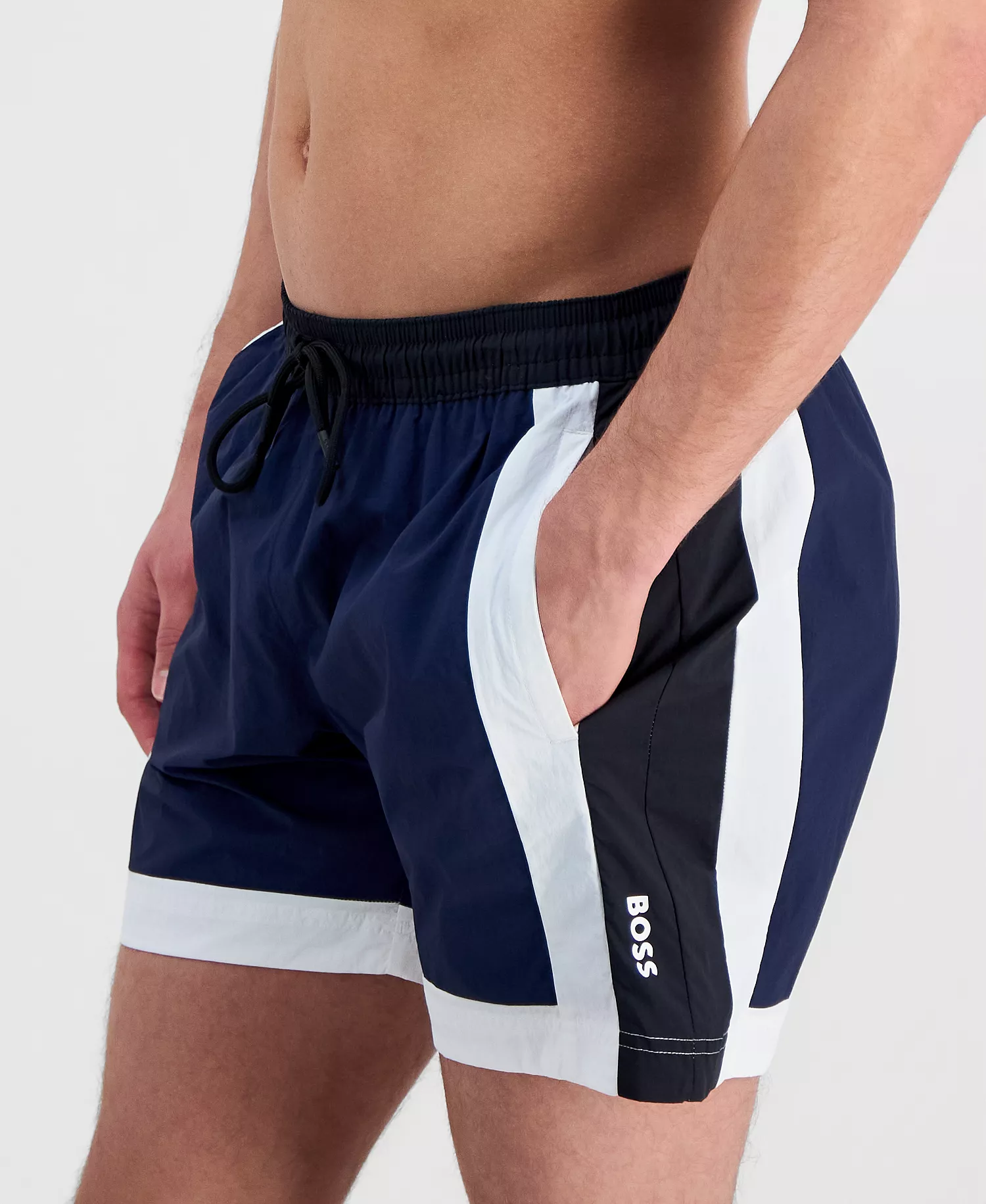 Men's Colorblocked 5" Swim Trunks - Navy - 2XL