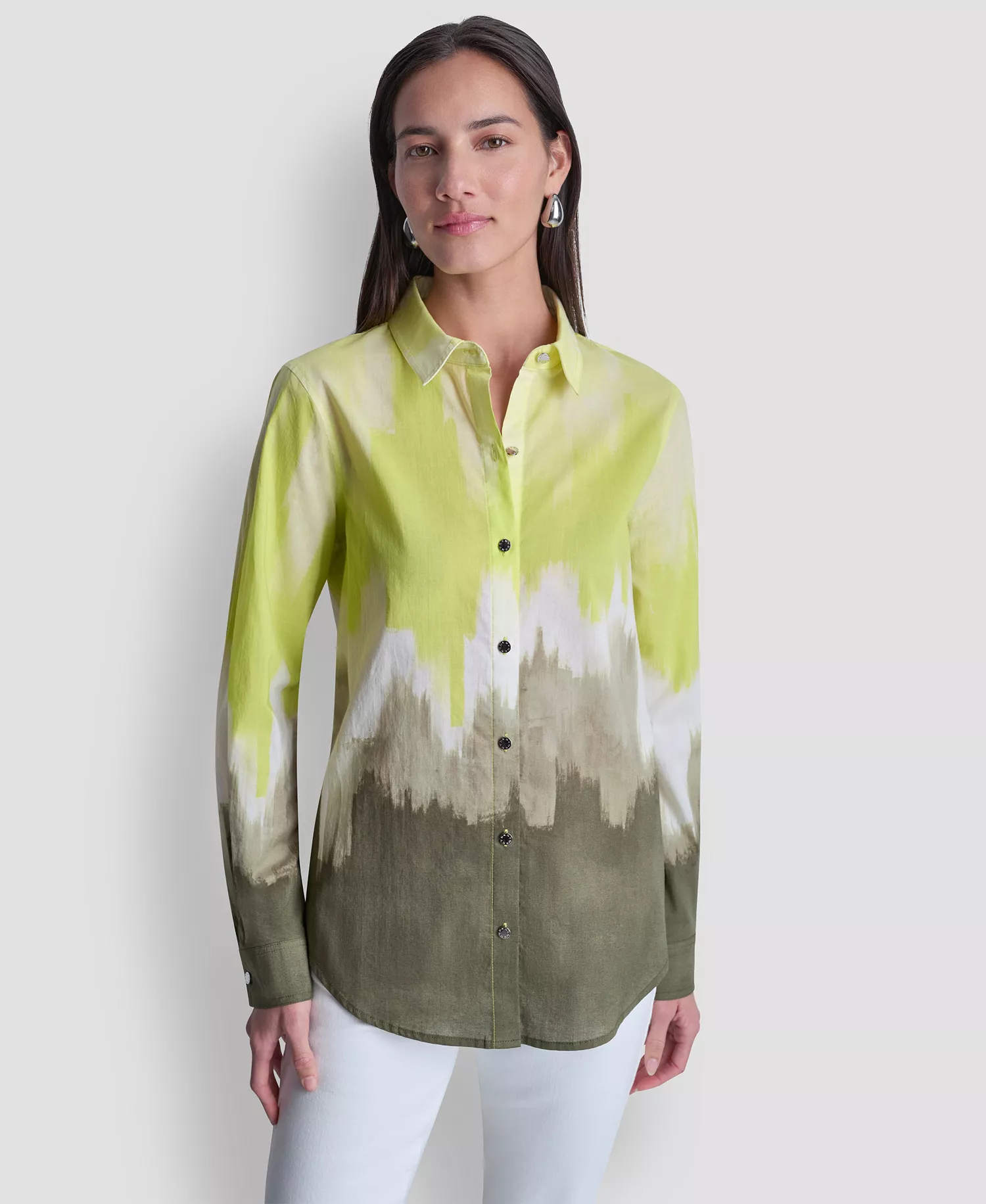 Women's Voile Ombre Long-Sleeve Shirt - Daybreak Haze - L