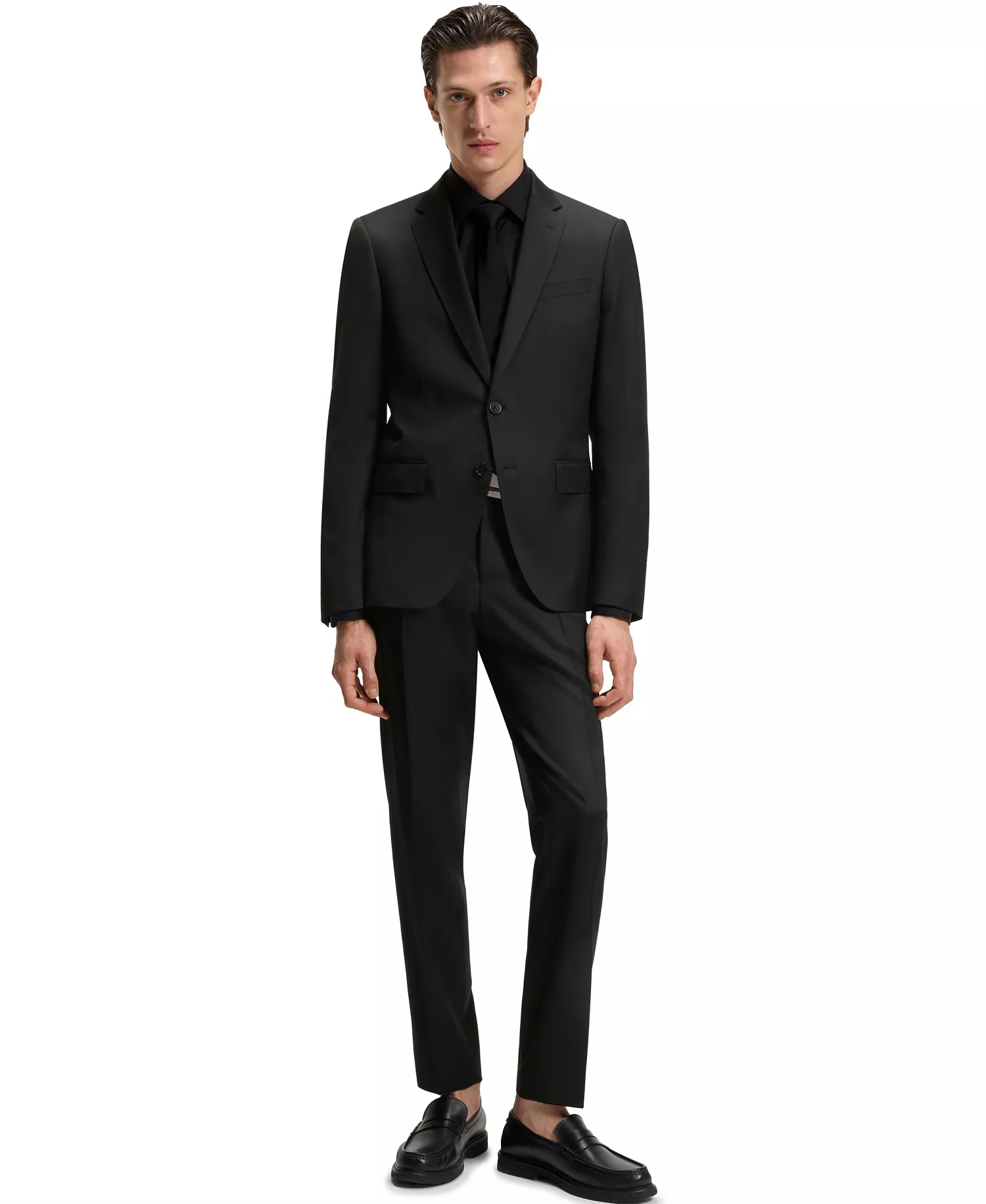 BOSS Men's Single-Breasted Jacket - Black - 34R - Long