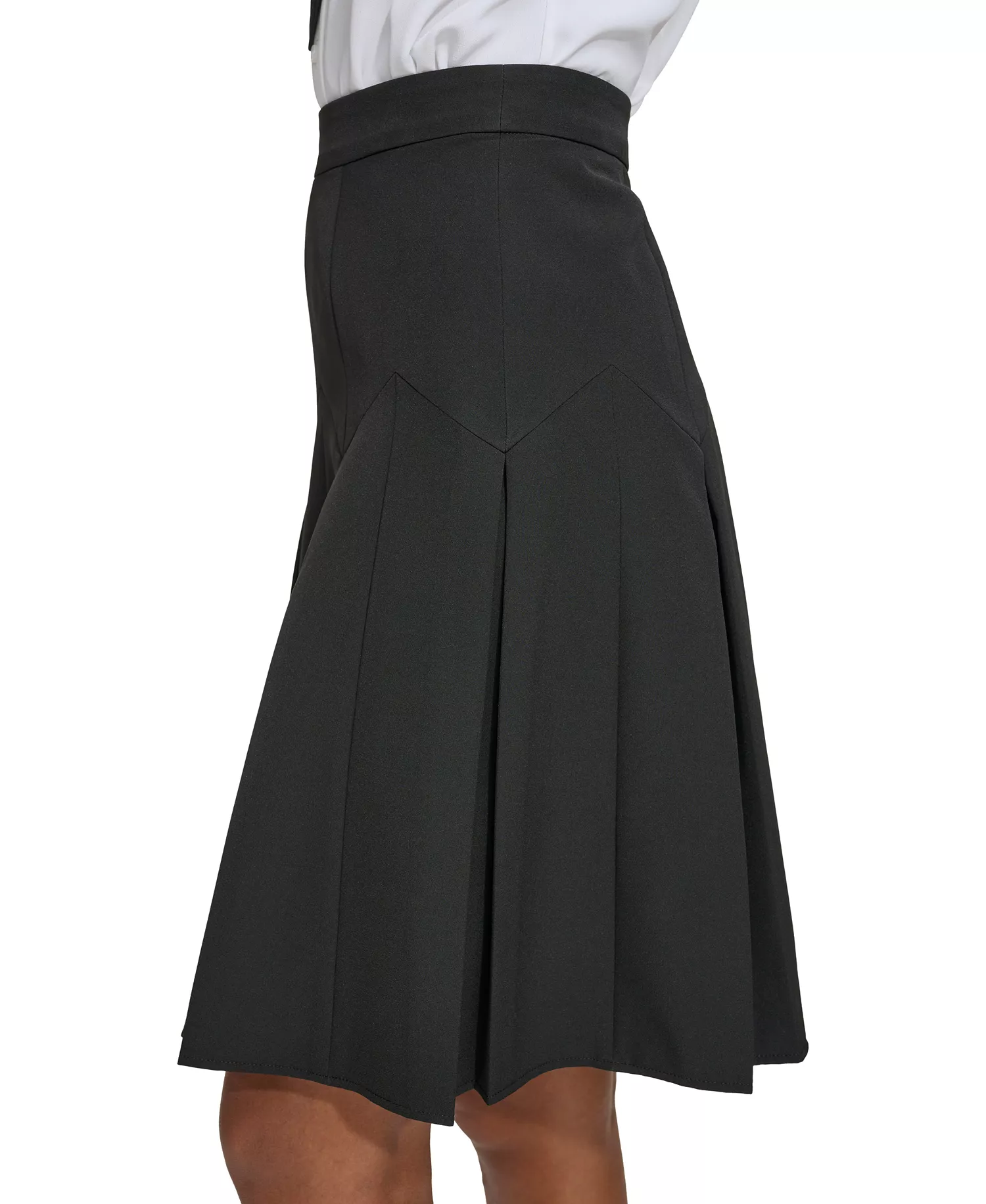 Karl Lagerfeld Women's Pleated Skirt  - Black - 0