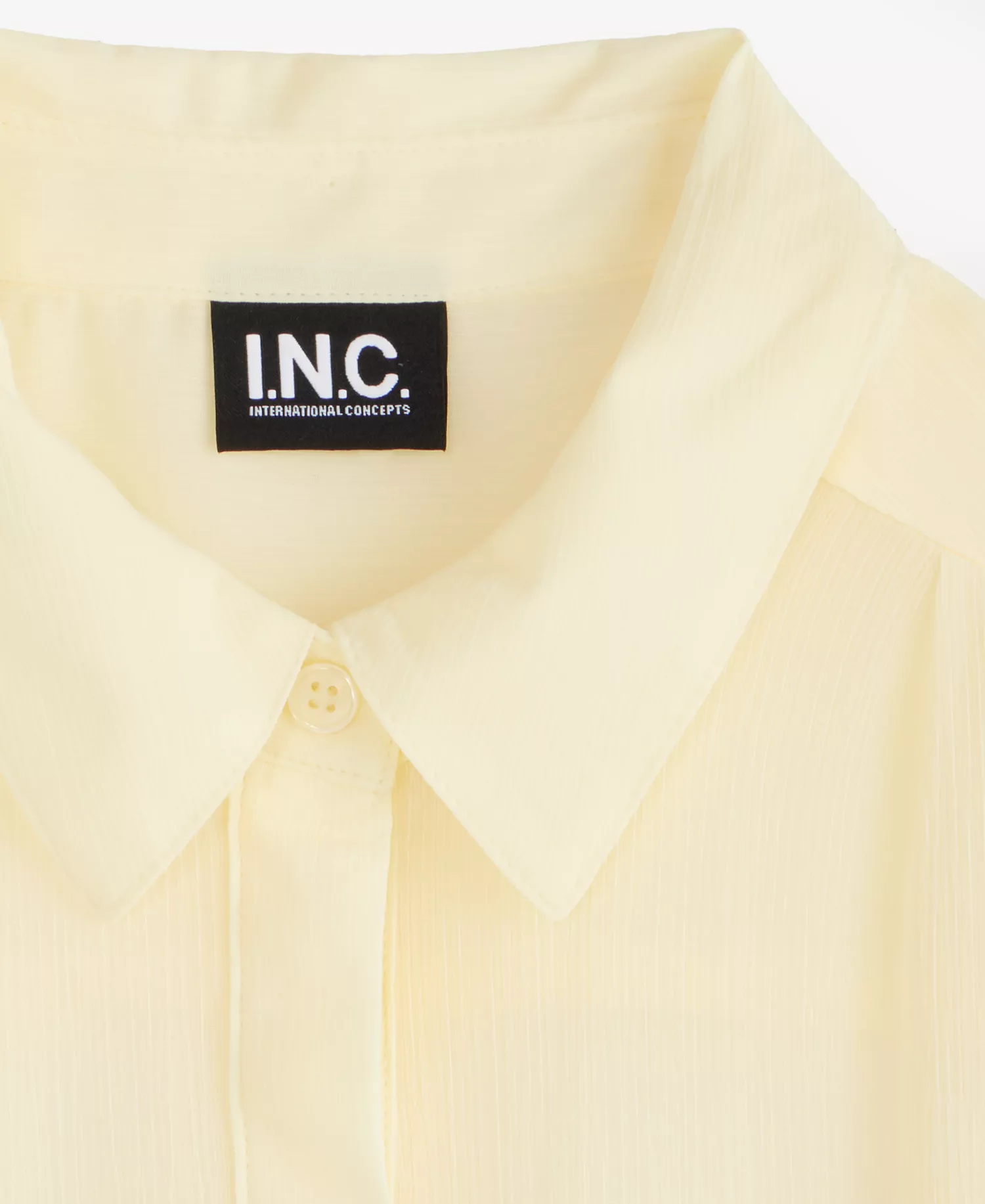 Petite Lined Sheer Blouse, Macy's Exclusive - Yellow Mist - P/L