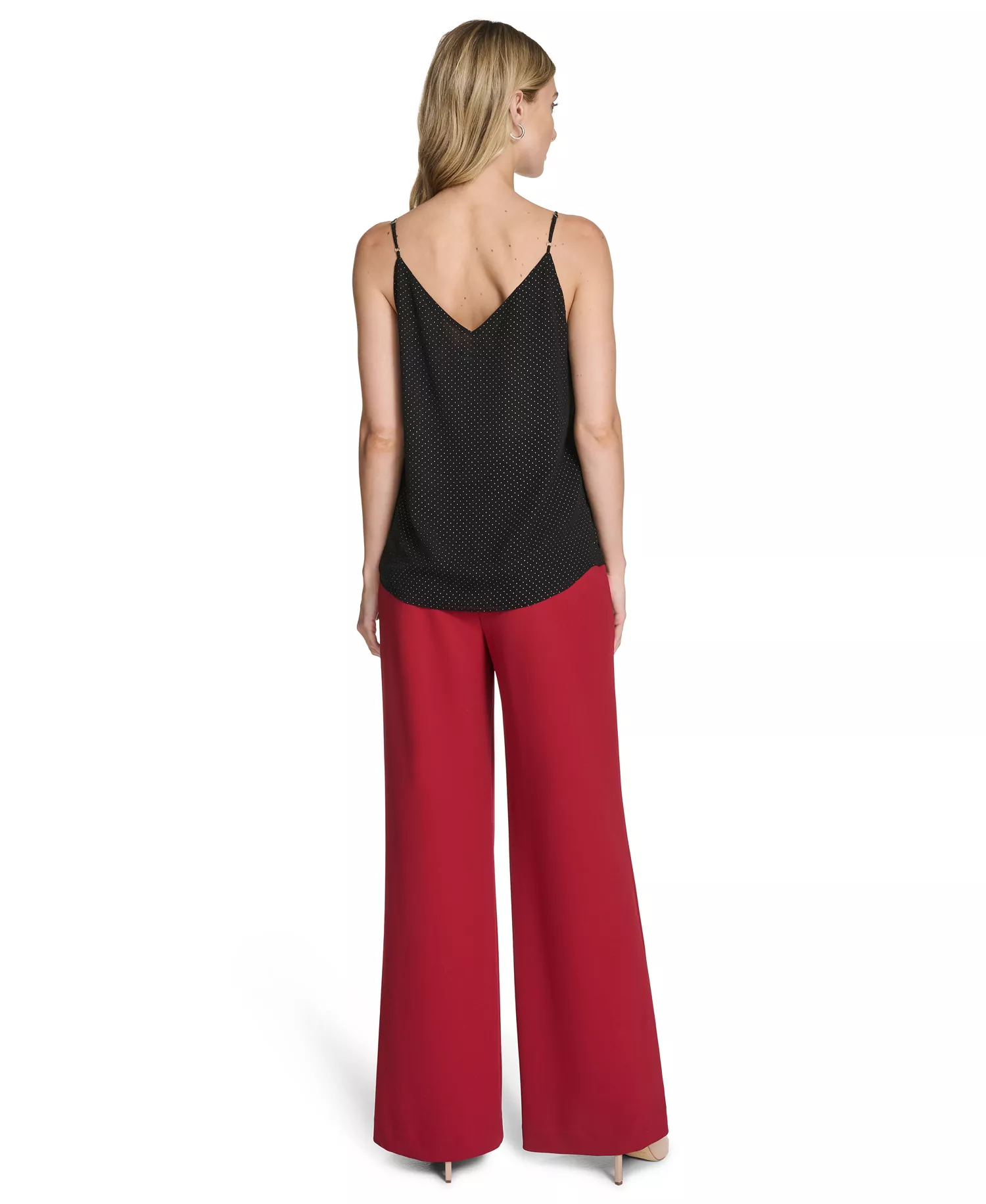 Women's Metallic Dot Camisole - Black - L