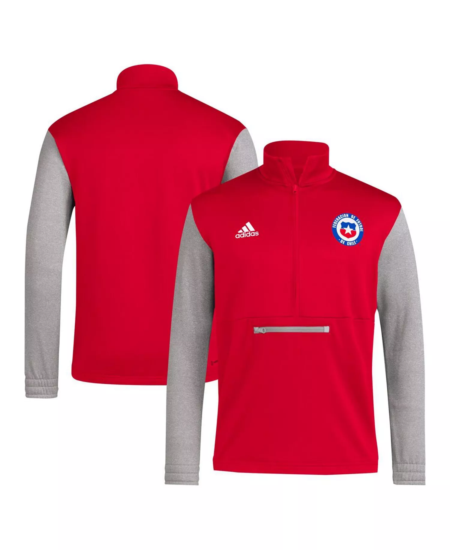 Men's Red Chile National Team AEROREADY Half-Zip Top - Red - L