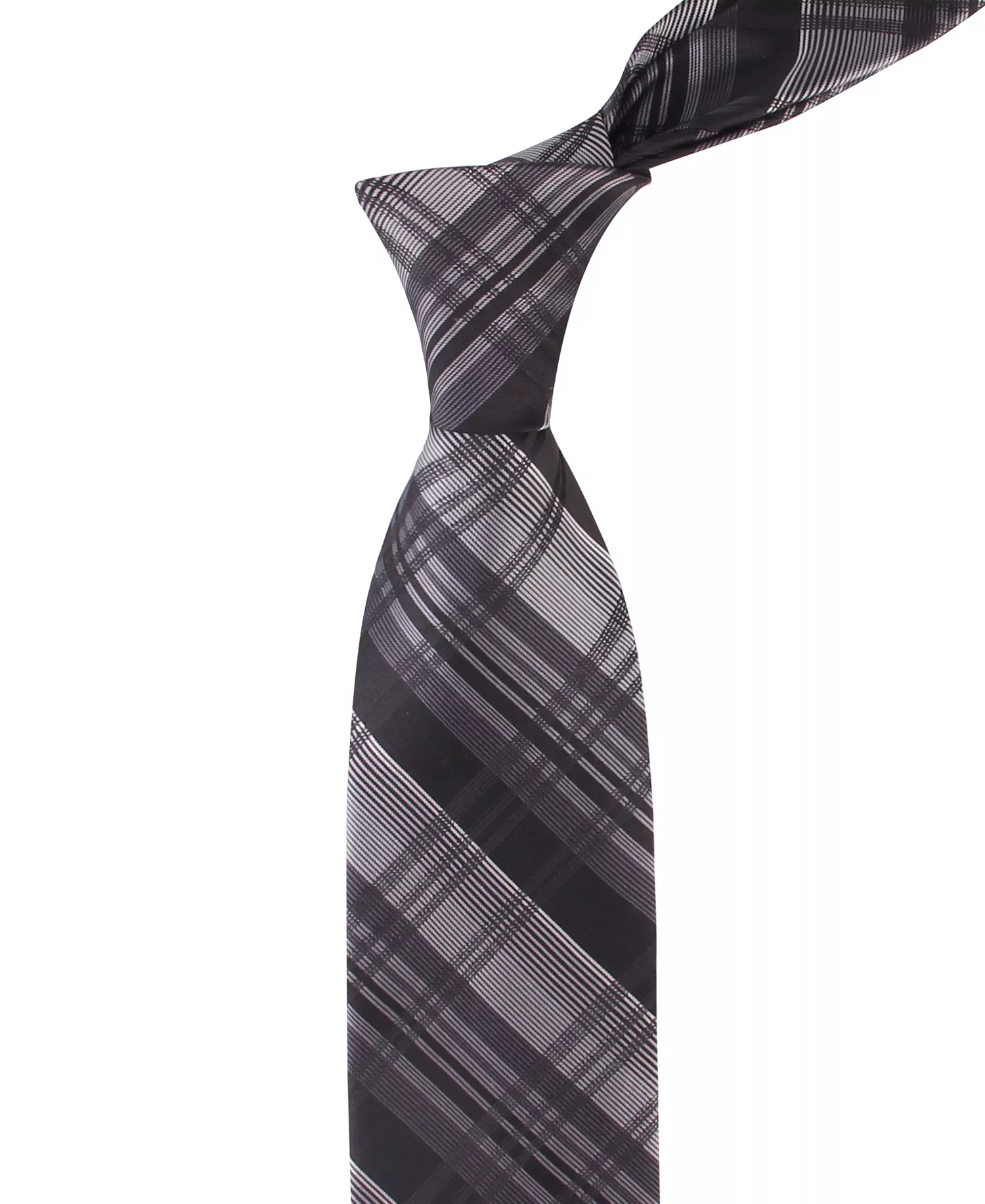Men's Luke Plaid Tie - Black - ONE SIZE