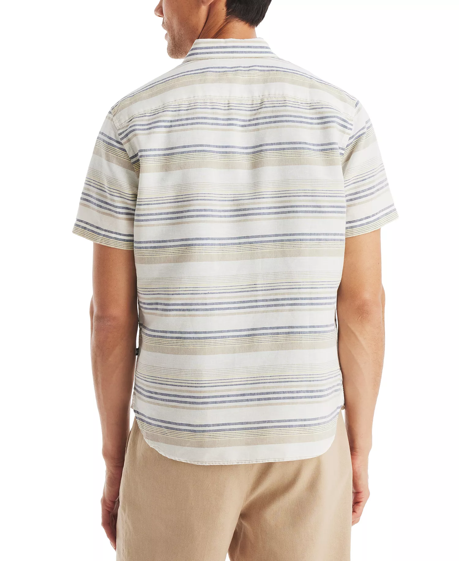 Men's Stripe Short-Sleeve Shirt - Sail White - 2XL