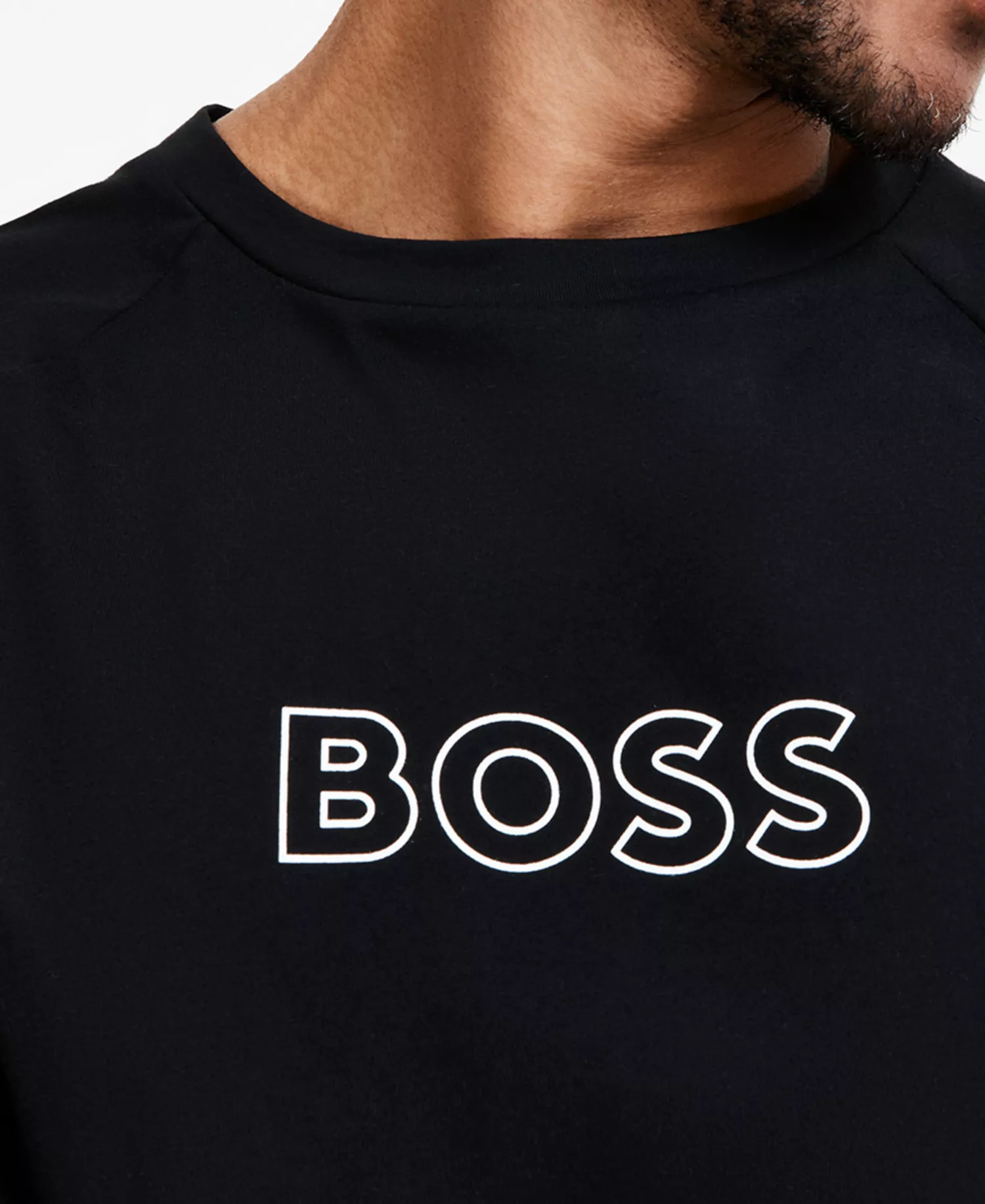 BOSS by Logo T-Shirt & Printed Dots 5" Swim Trunks - Black - 2XL
