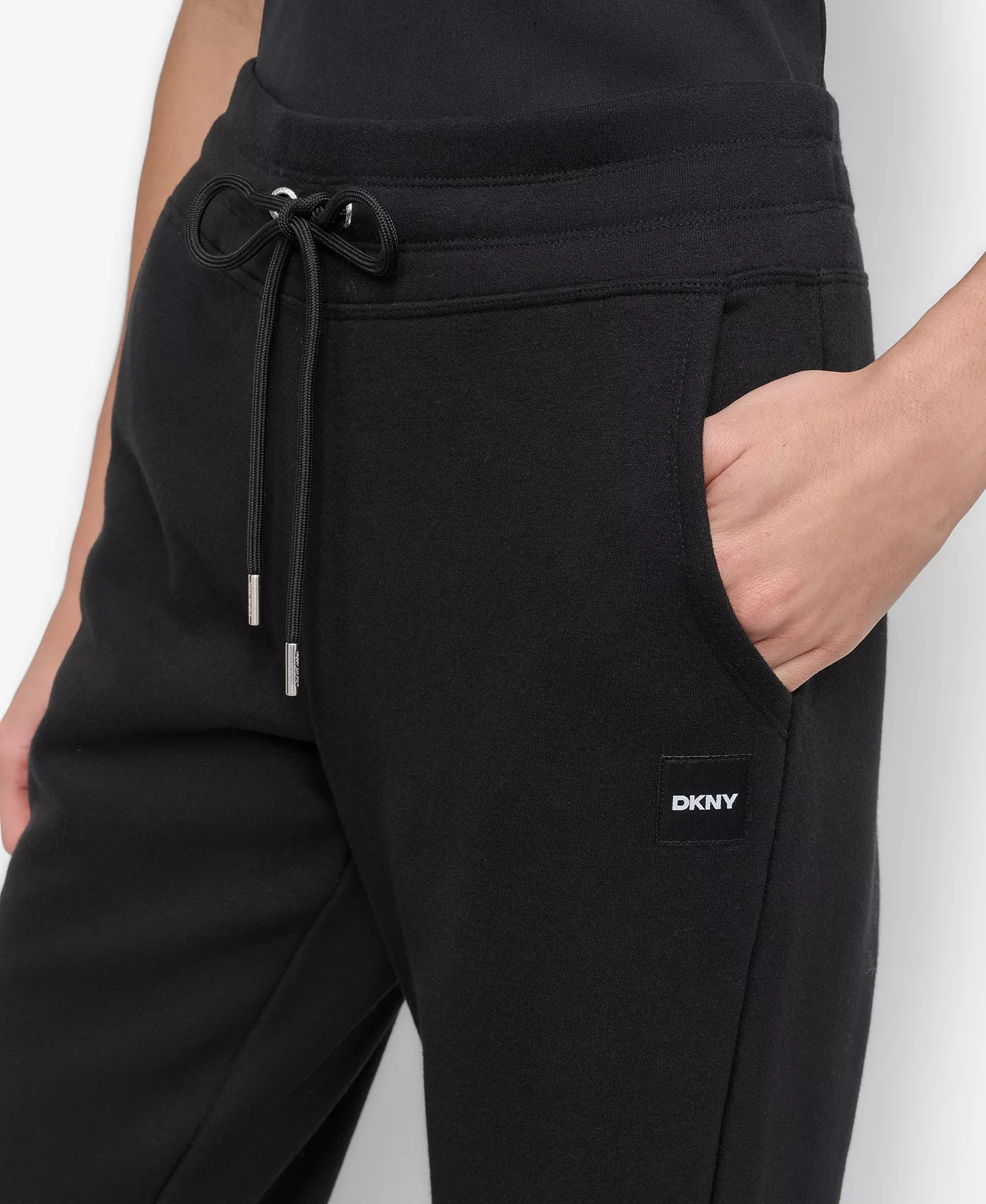 Women's Tonal Logo Patch Relaxed Fit Track Pants - Black - XL