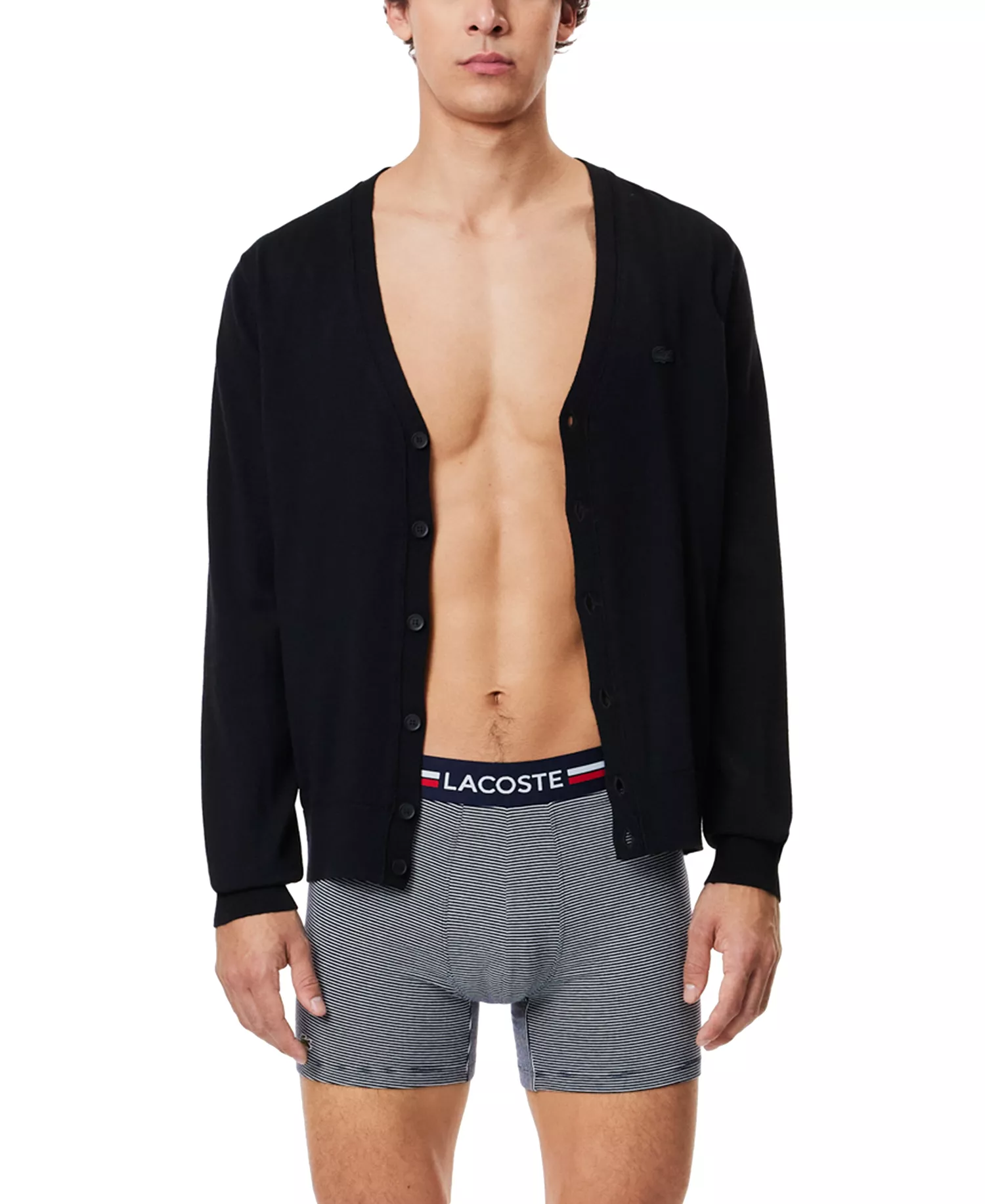 Men's Regular Fit Stretch French Flag Boxer Briefs, Pack of 3 - Navy Blue Assorted - L