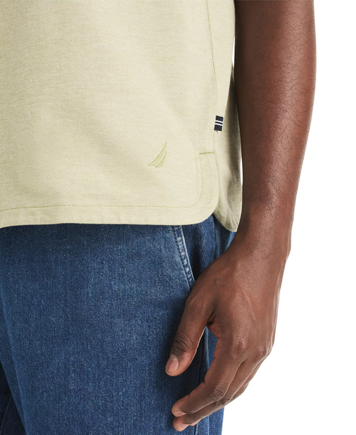 Men's Short-Sleeve Pique Button-Front Polo Shirt - Allure - L