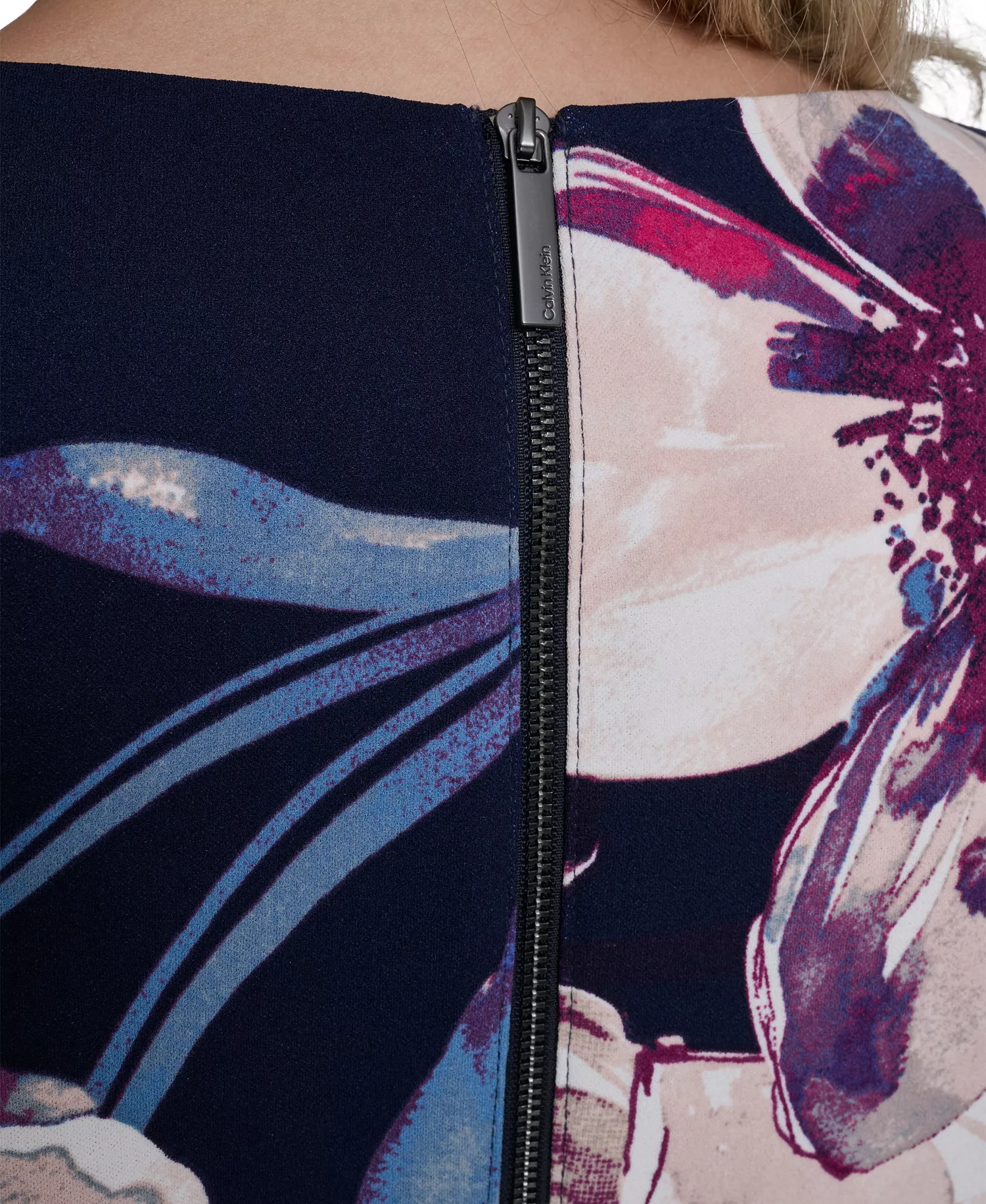 Plus Size Short-Sleeve Fit & Flare Midi Dress - Indigo Multi - 14W