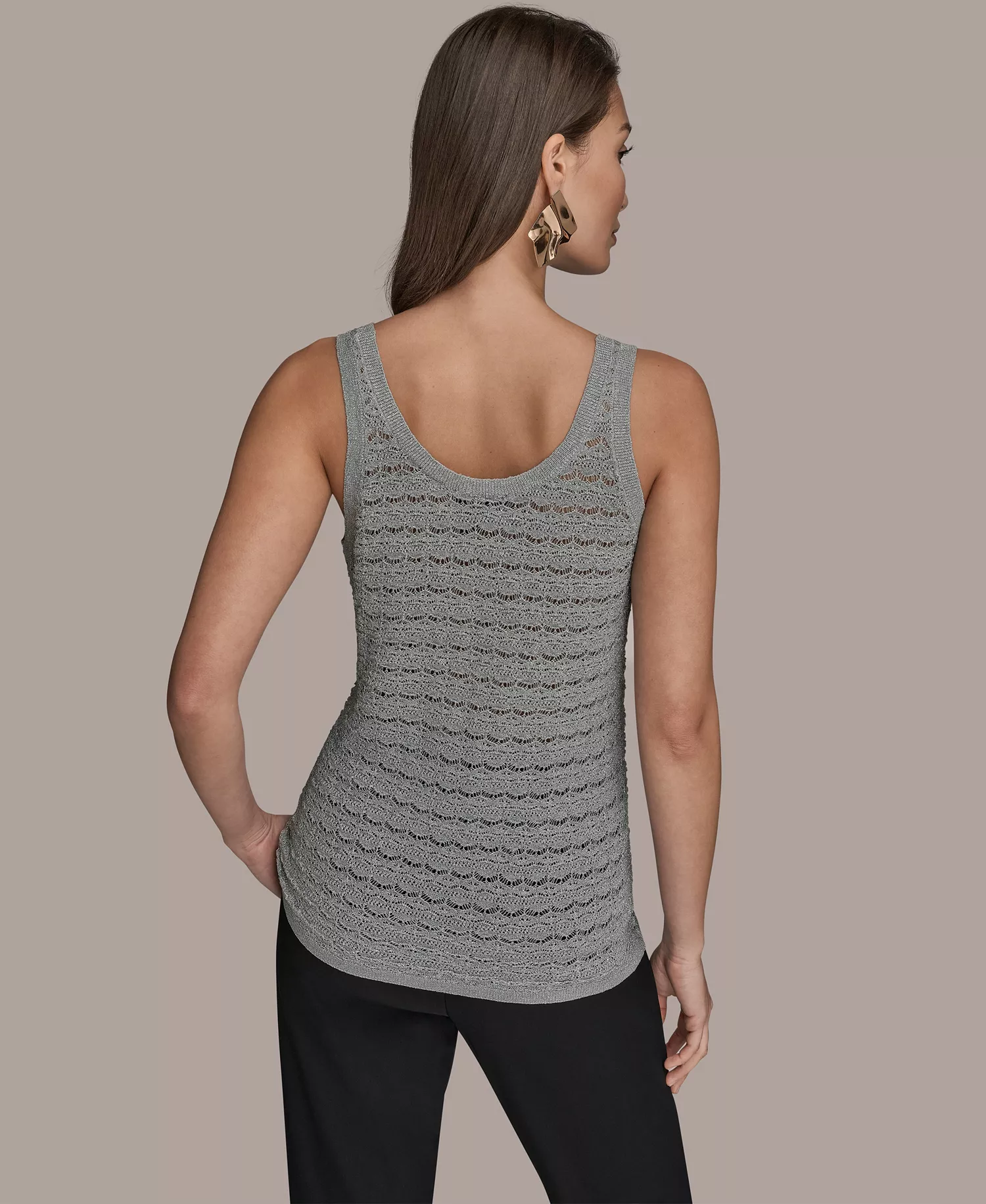 Women's Scoop Neck Tank Sweater - Vapor - L