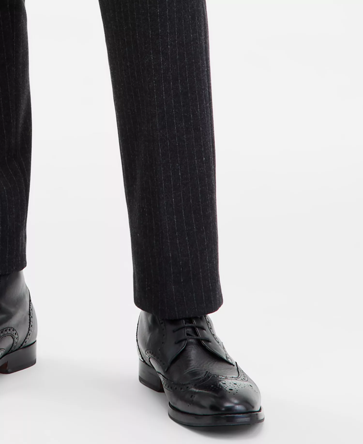 Men's Modern-Fit Knit Pinstripe Suit Separates  - Charcoal Pinstripe - 29 - 30