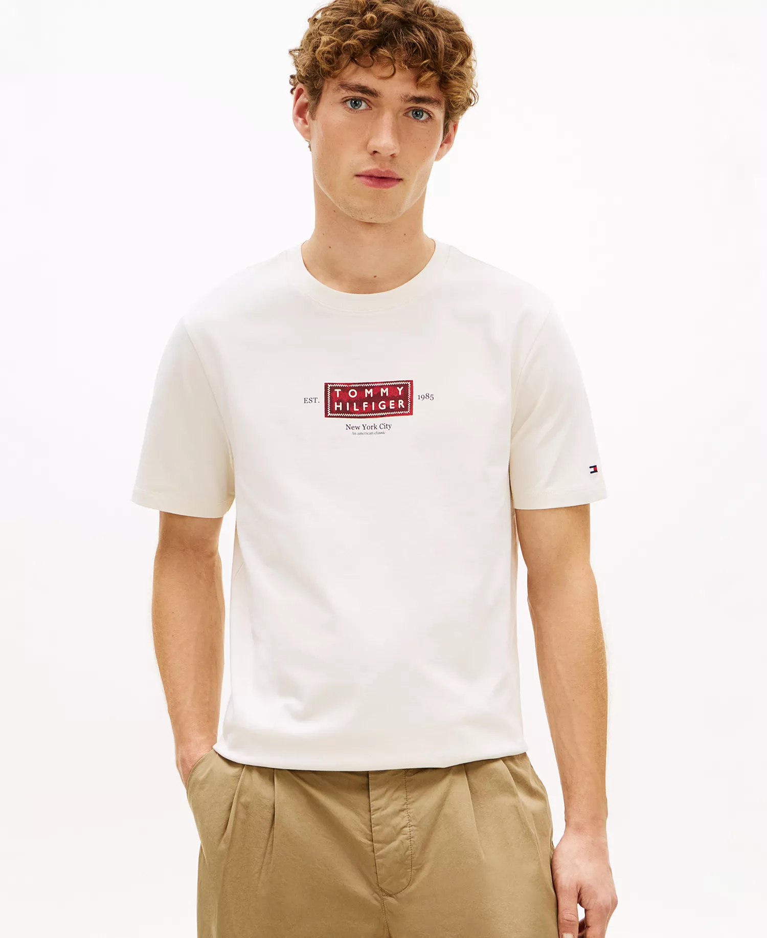 Men's Heritage Label Crewneck T-Shirt - Ivory Petal - L