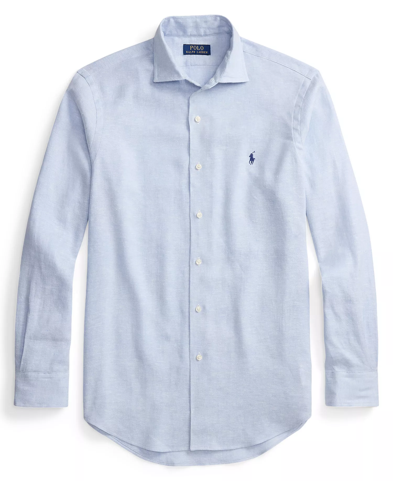 Men's Classic-Fit Herringbone Pattern Shirt - Blue White - 2XL