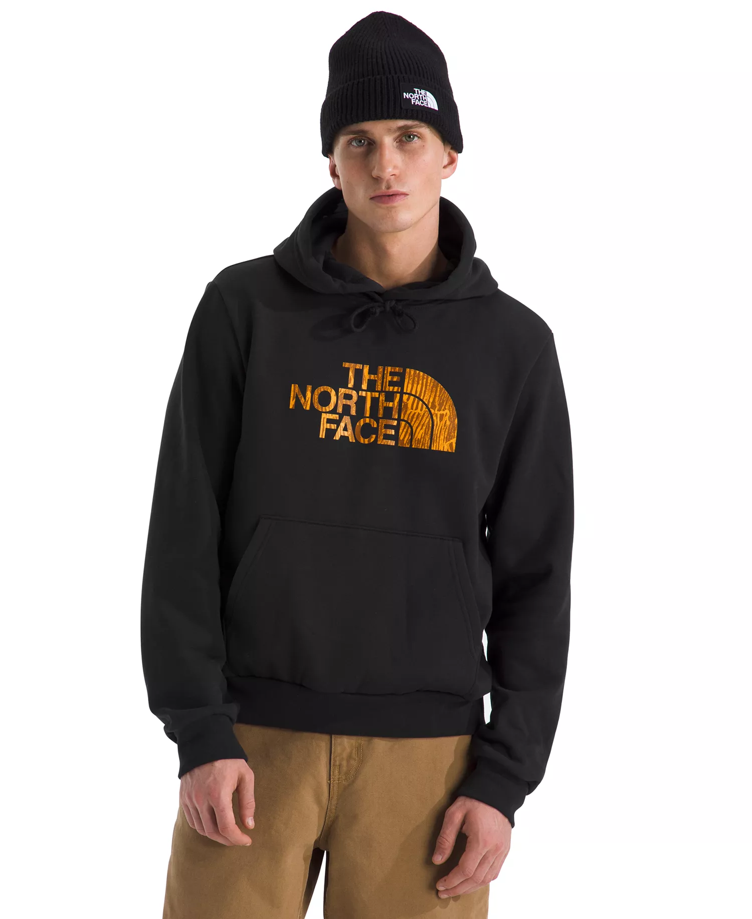 Men's Evolution Regenerative Ink Half Dome Hoodie - Black/Summit Gold Regenerative Ink Print - M