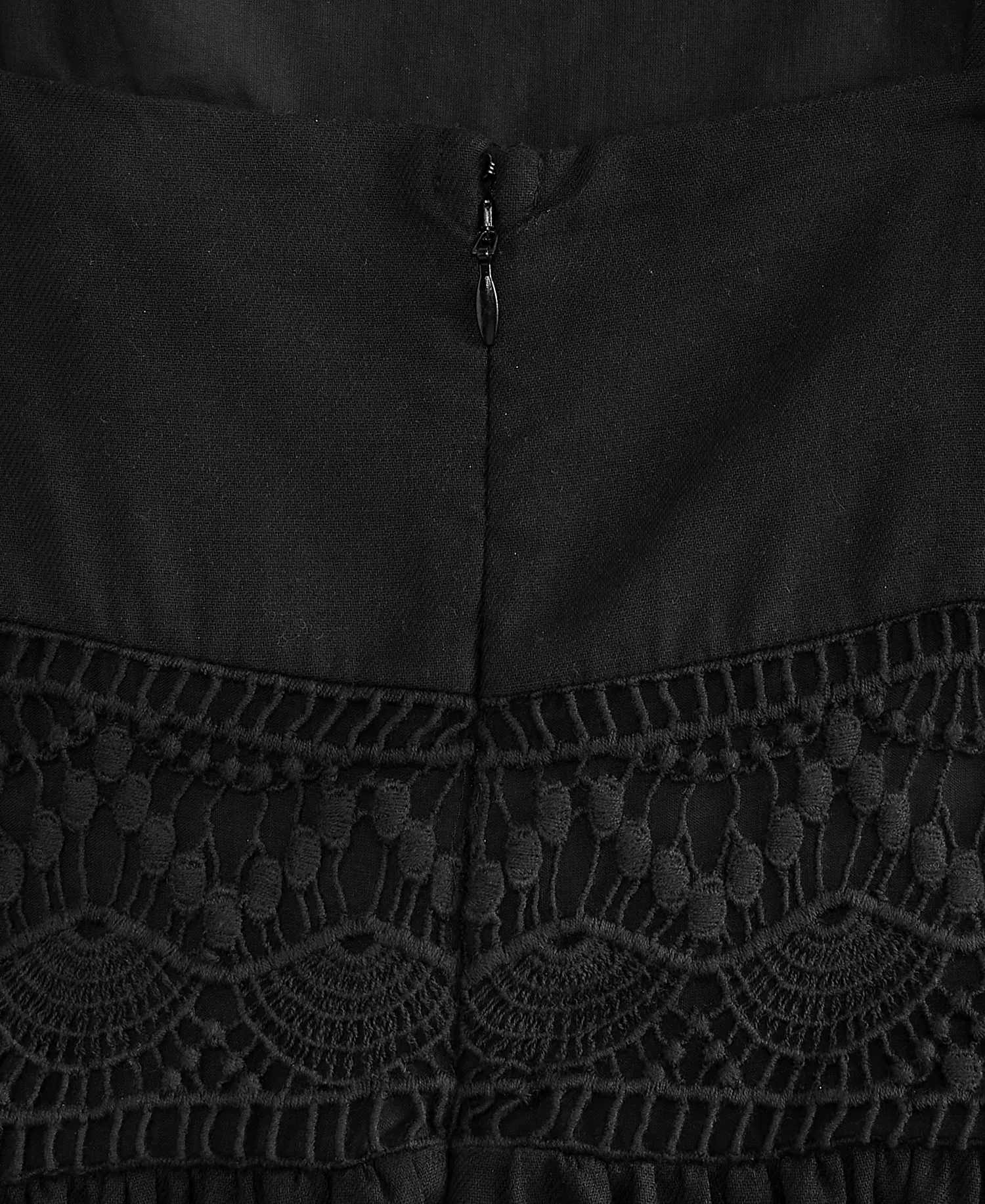 Women's Sleeveless Lace-Inset Cotton-Linen Blend Midi Dress, Macy's Exclusive - Deep Black - L