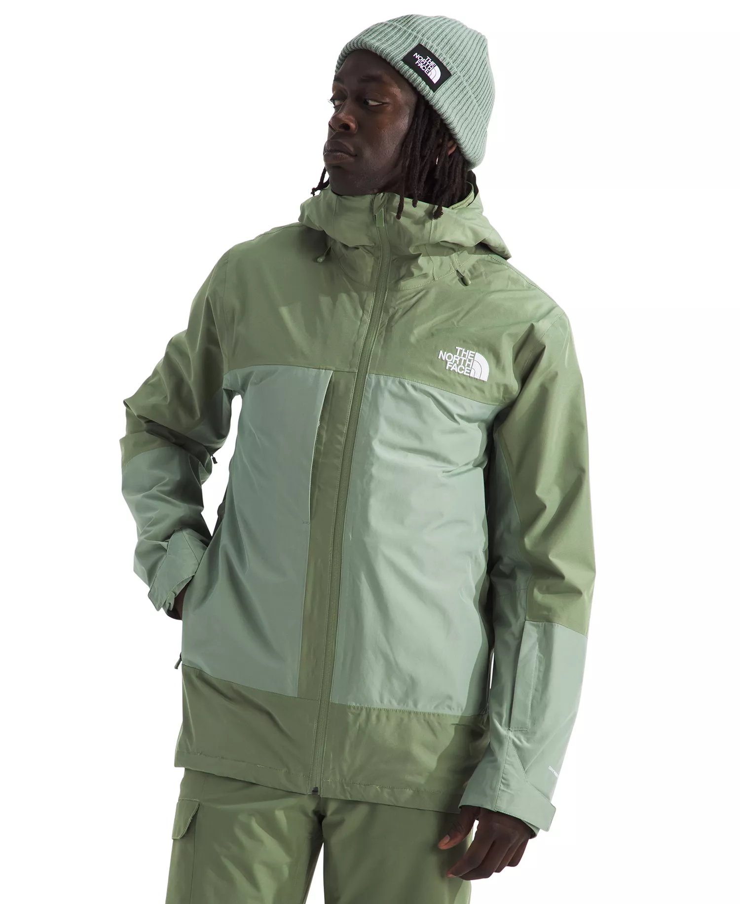 Men's ThermoBall Snow Triclimate Jacket - Bark mist/ Slate moss - 2XL
