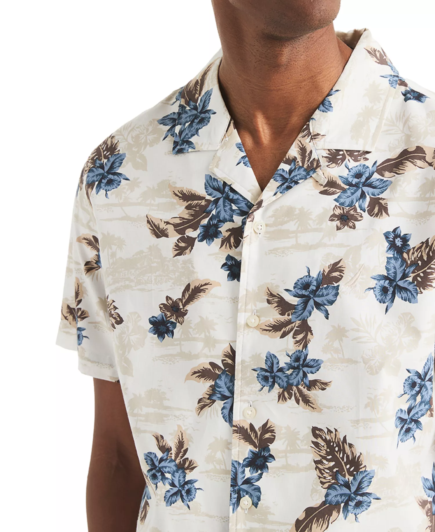 Men's Floral Camp Shirt - Sail White - 2XL