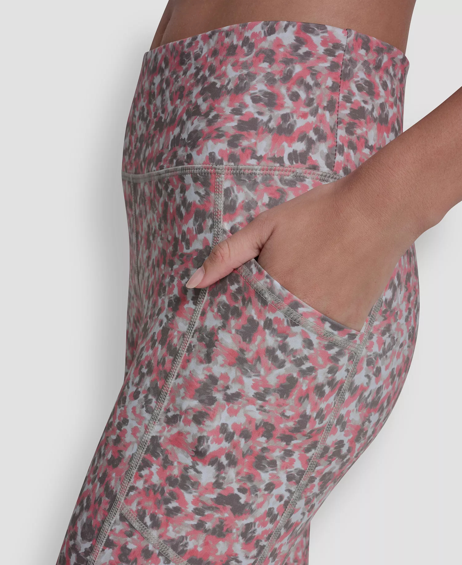 Women's Printed High-Wasit Fitness Tights - Boho Brush Sunkissed - L