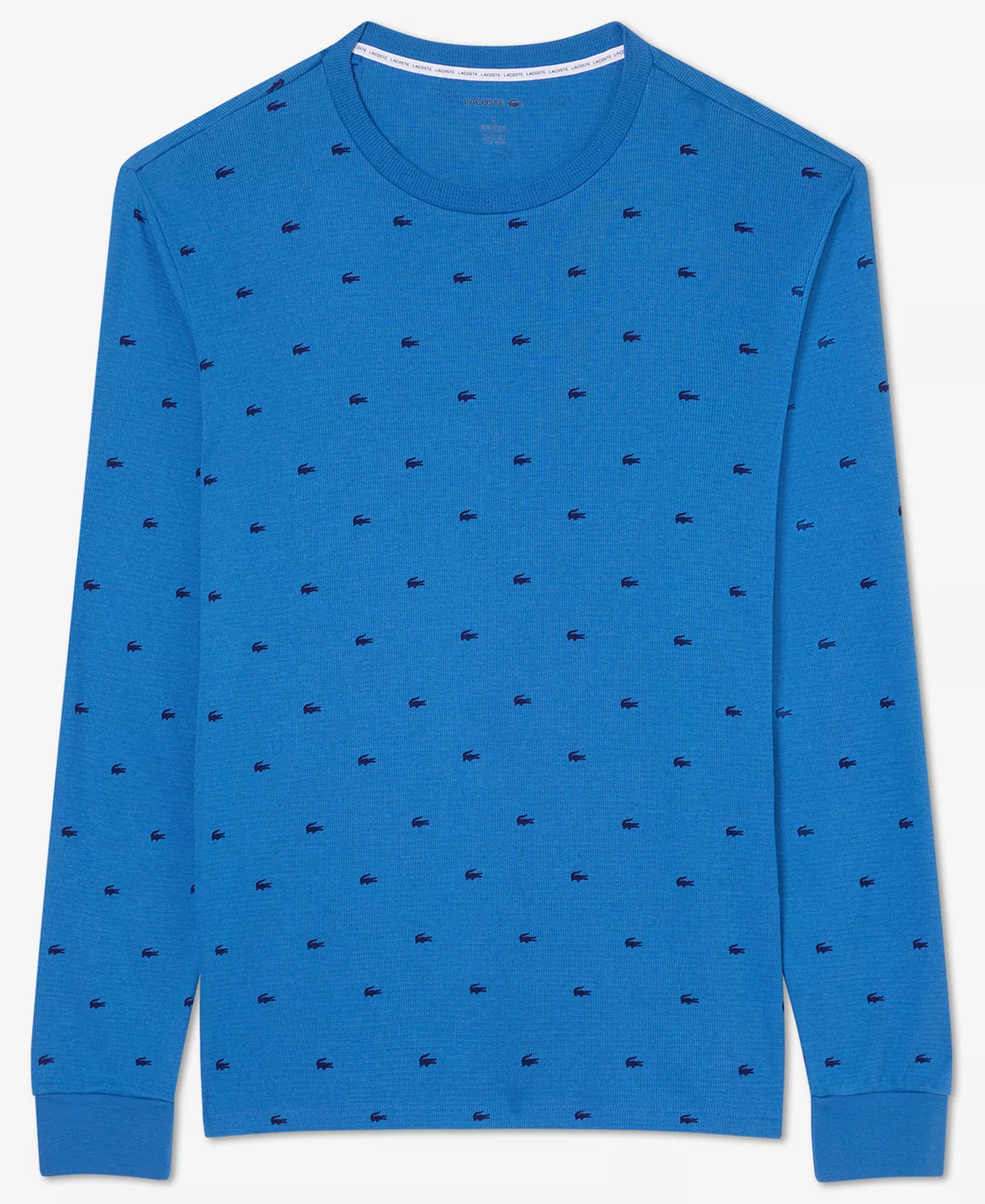 Men's All Over Crocodile Waffle-Knit Thermal Shirt - Ladybird - 2XL