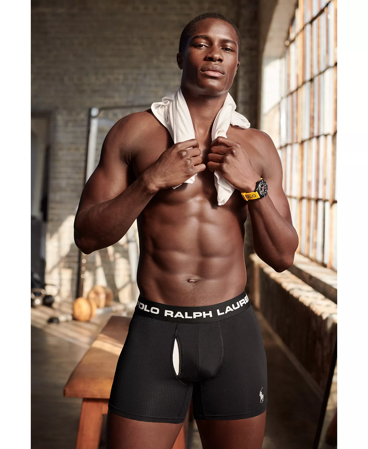 Men's 3-Pack Perfect Pouch Boxer Briefs - COMBAT GREY, POLO BLACK, RL2000 RED - L