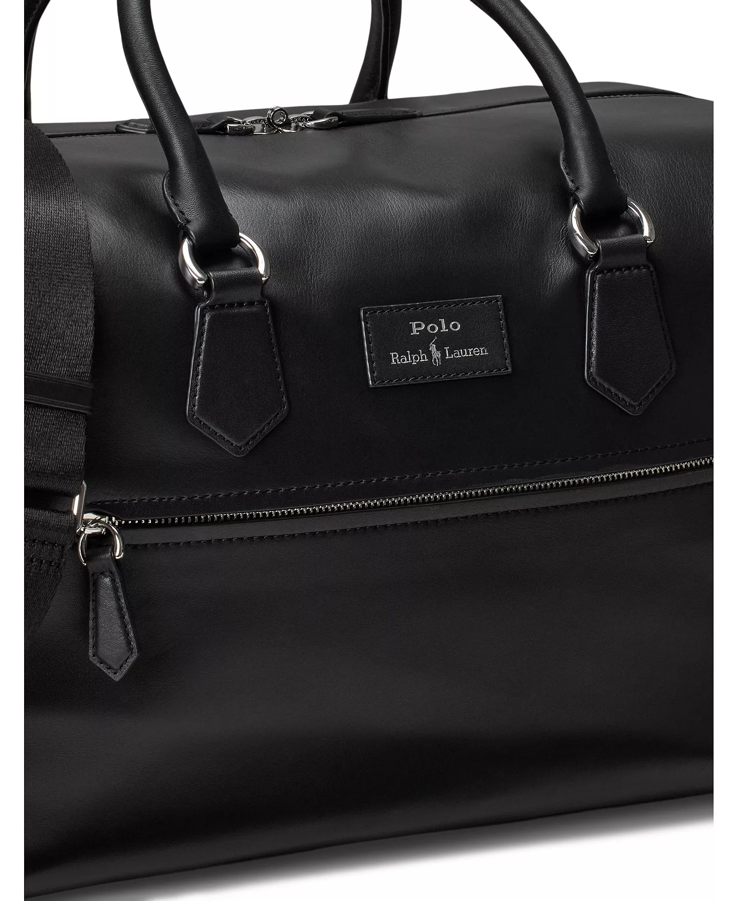 Men's Smooth Leather Duffel - Black - No Size