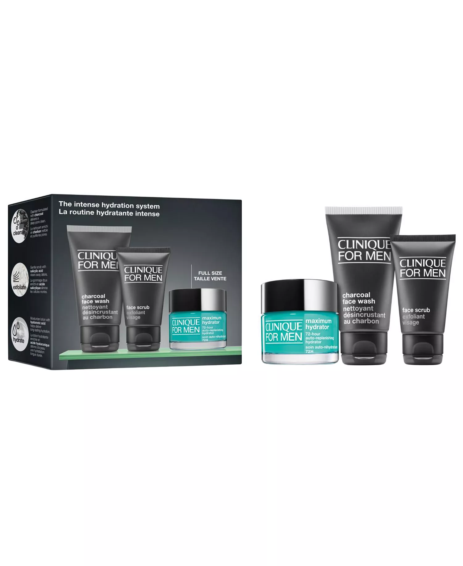 3-Pc. Men's The Intense Hydration System Skincare Set - No Color - NO SIZE