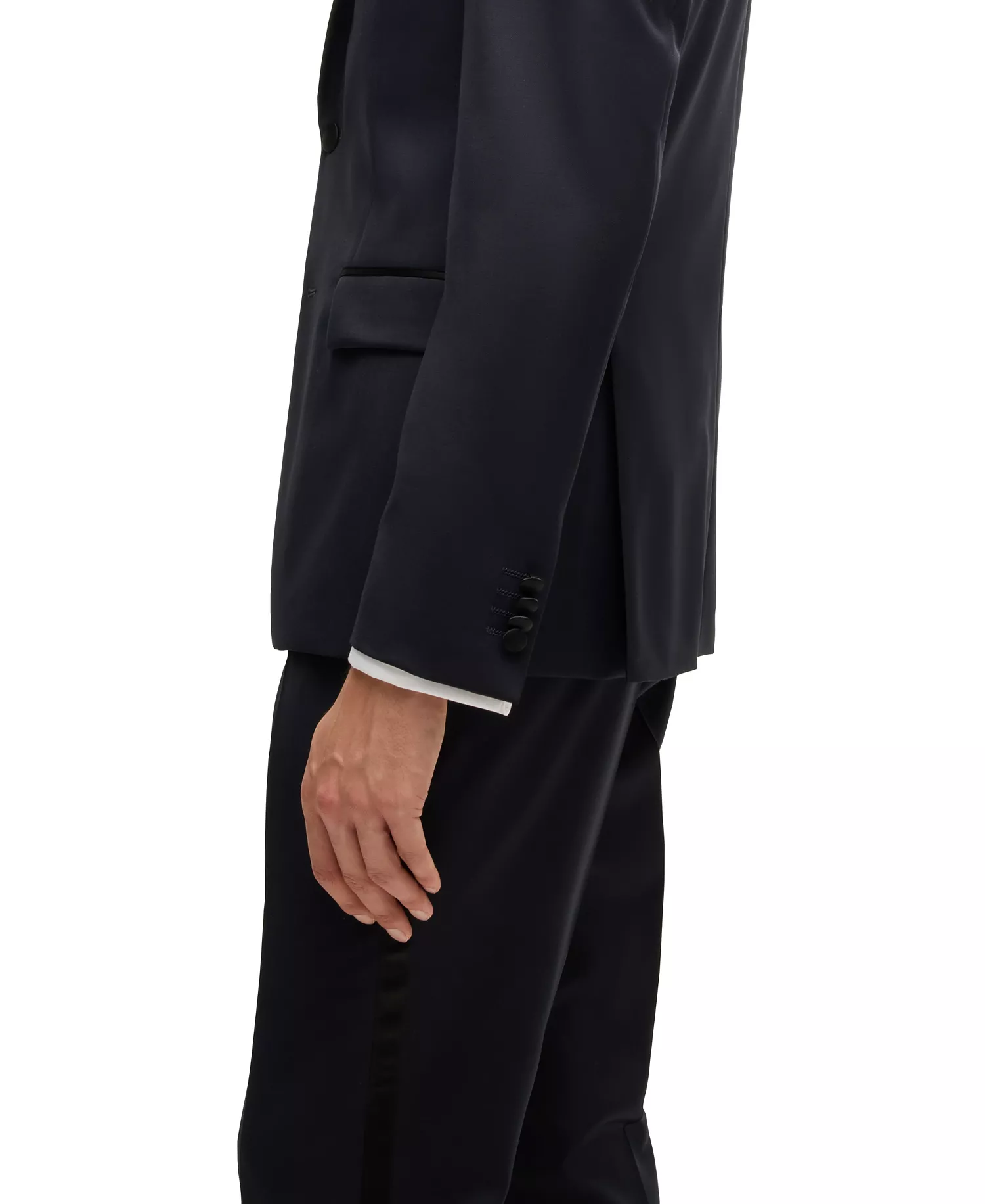 Men's Slim-Fit Tuxedo Jacket - Dark Blue - 34R