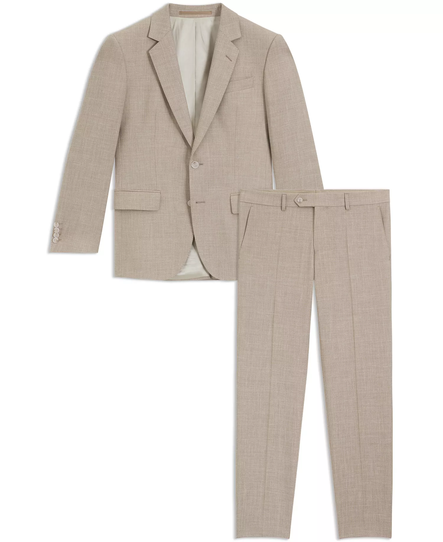 BECKHAM x BOSS Men's Two-Piece Slim-Fit Suit - Open Beige - 36R