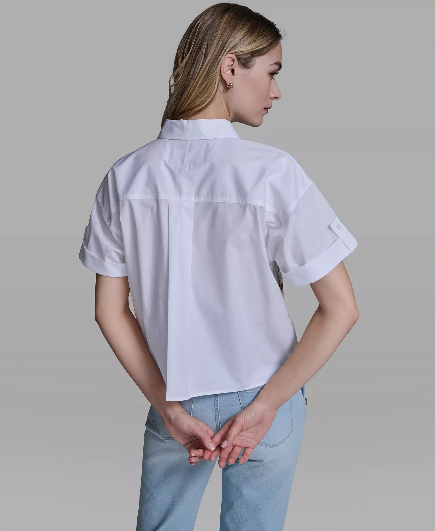 Women's Short-Sleeve Sewing Theme Top - White - L
