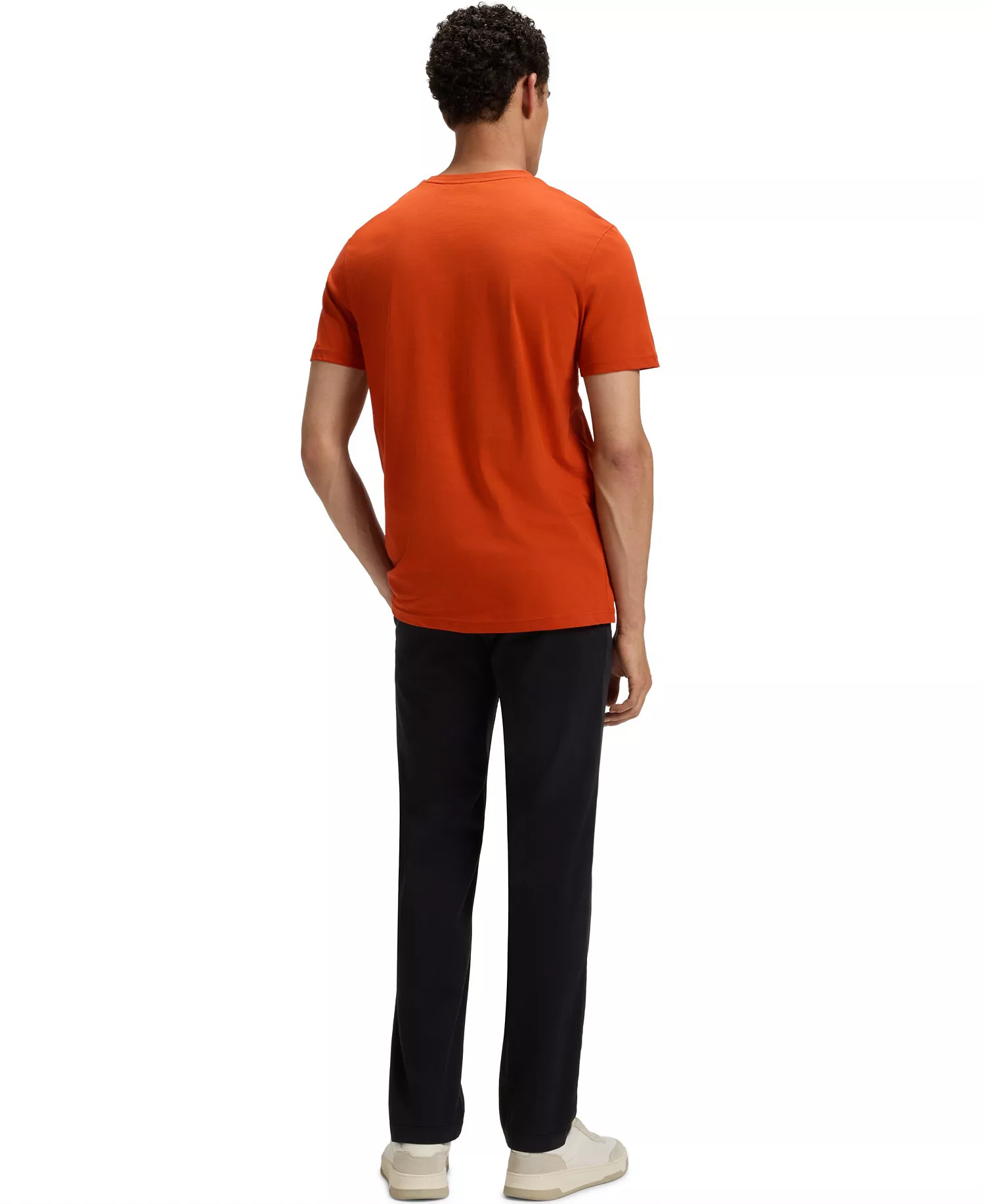 Men's Cotton-Jersey Rubber-Print Logo T-Shirt - Orange - 2XL