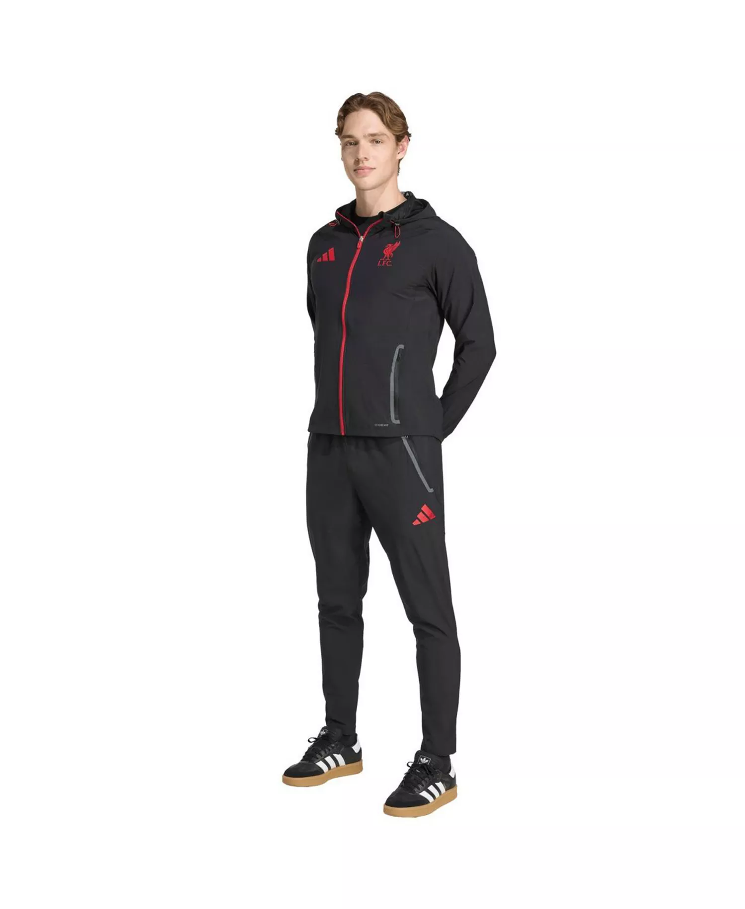Men's Black Liverpool 2025/26 Tiro Vis Tech Travel Pants - Black - 2XL