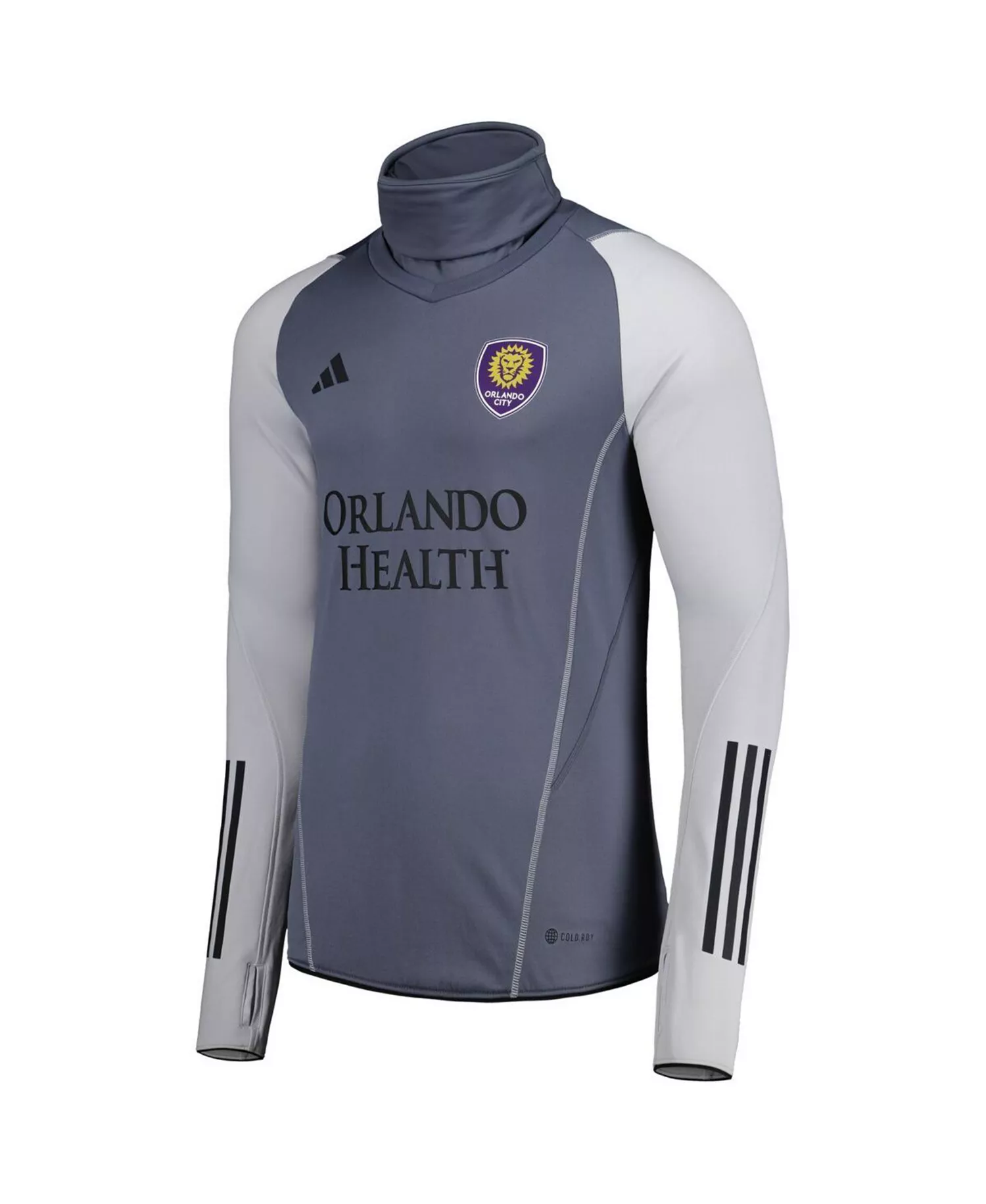 Men's Gray Orlando City SC Warm Raglan COLD.RDY Top - Gray - 2XL