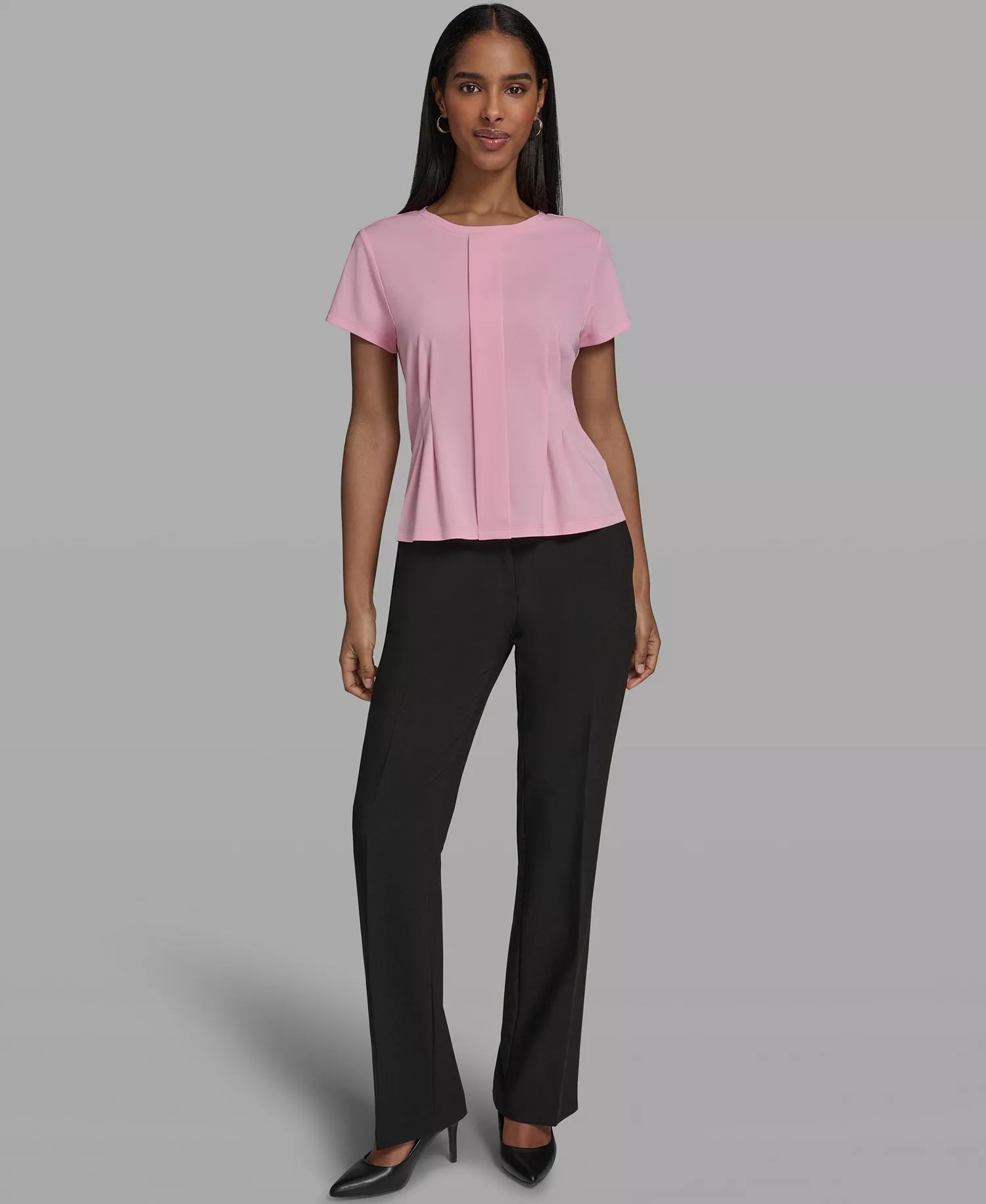 Women's Crewneck Cut and Sew Top - Prism Pink - L