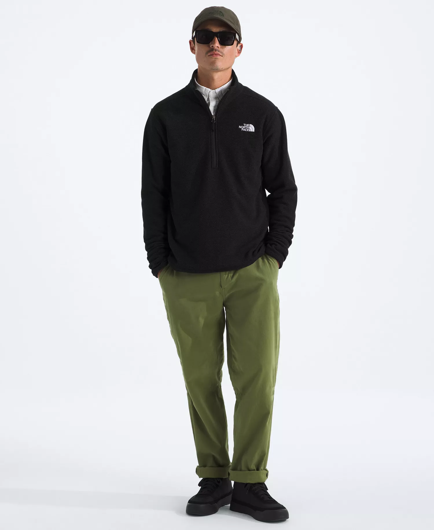 Men's Textured Cap Rock Quarter Zip Jacket - Black Heather - 2XL