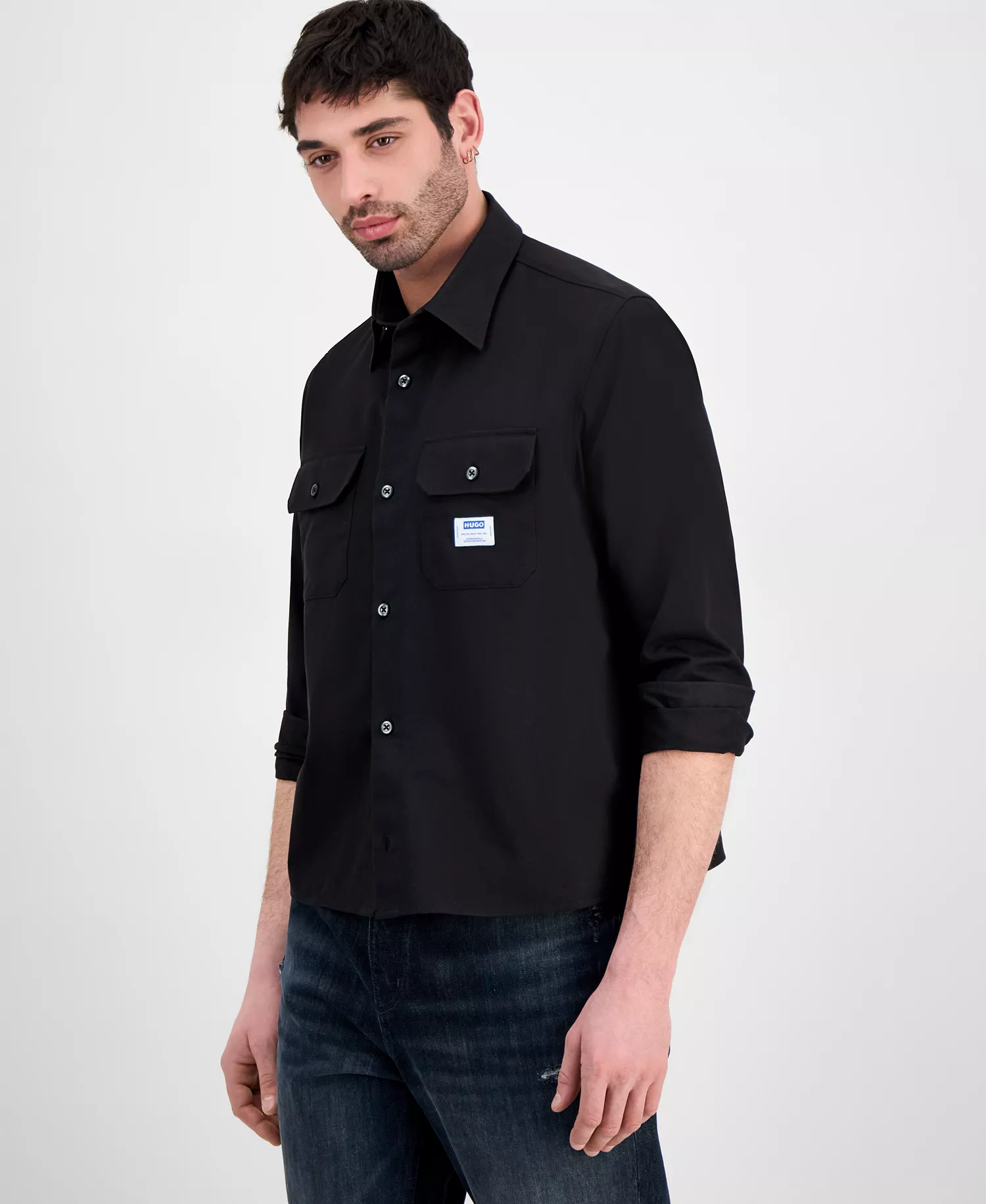 HUGO by Men's Ekynone Workwear Shirt - Black - 2XL