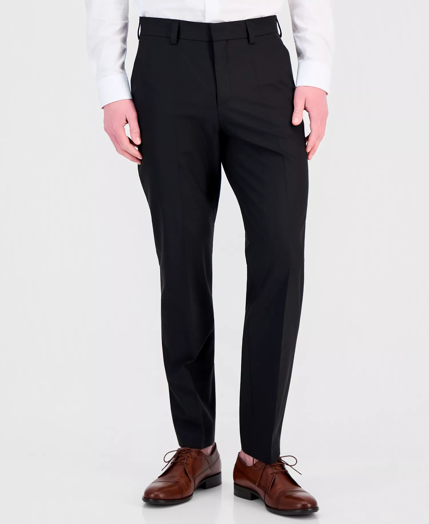 Men's Modern-Fit Wool Blend Nested Suit - Black - 36R