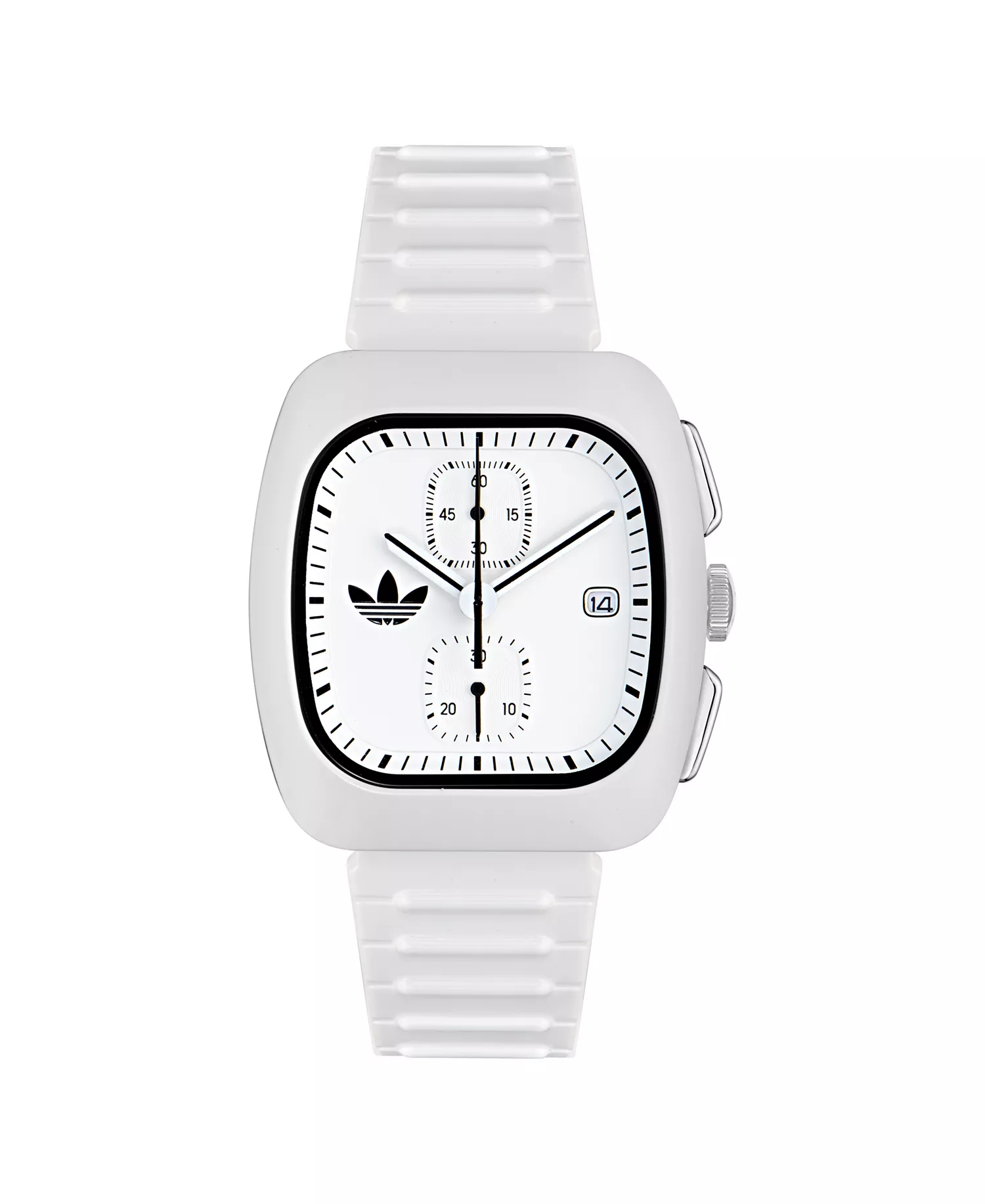 Unisex Chronograph White Polyurethane Watch, 39mm - White - No Size