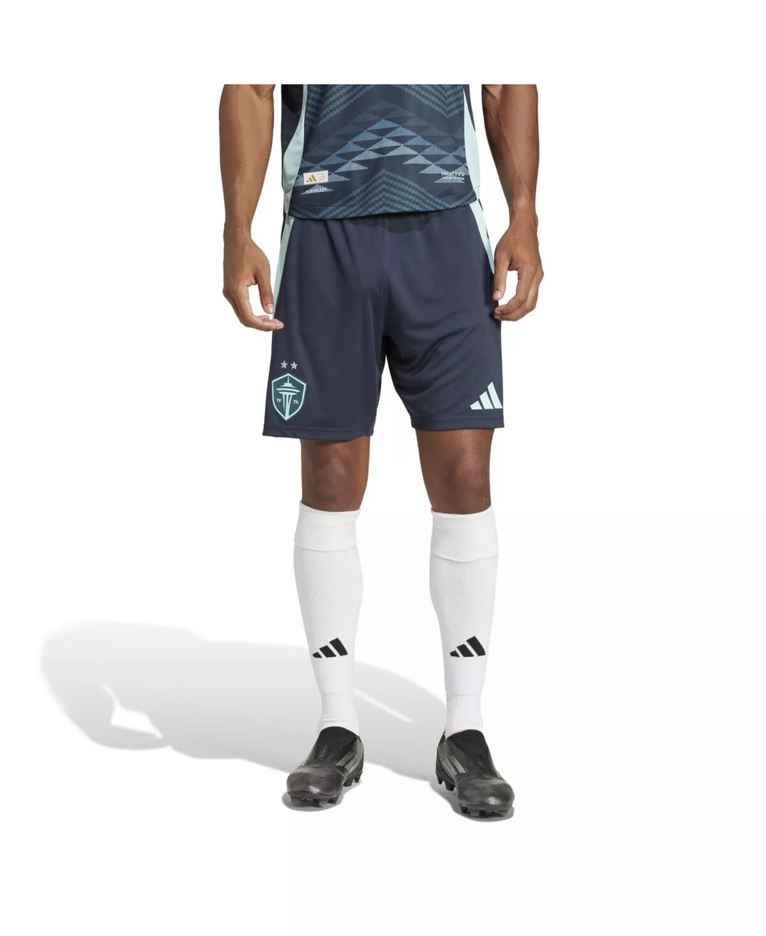 Men's Blue Seattle Sounders FC Away 2025 The Salish Sea Kit Authentic Shorts - Blue - 2XL